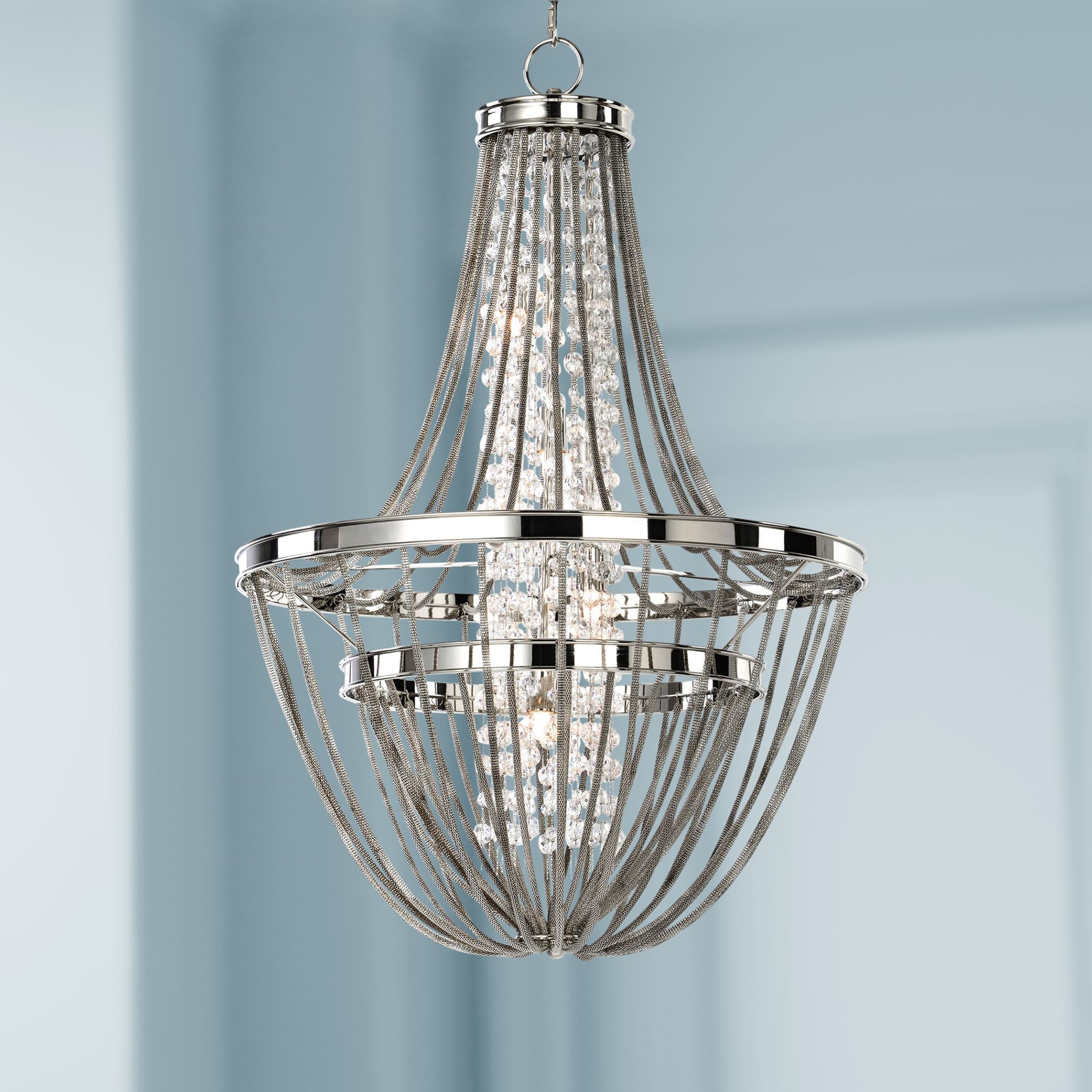 Uttermost Couler 20" Wide Polished Nickel 4-Light Chandelier