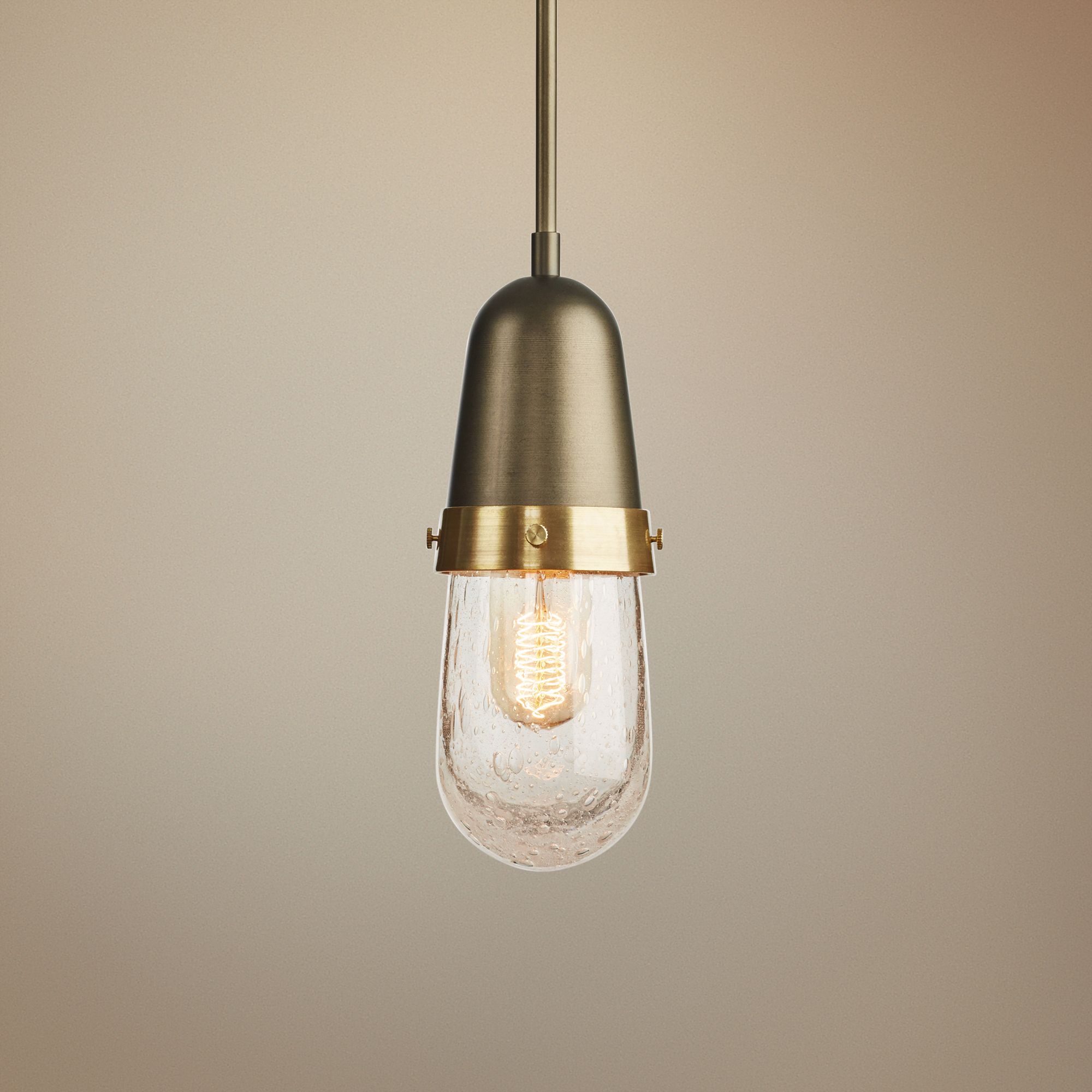 Hubbardton Forge Fizz 4" Wide Dark Smoke Mini Pendant