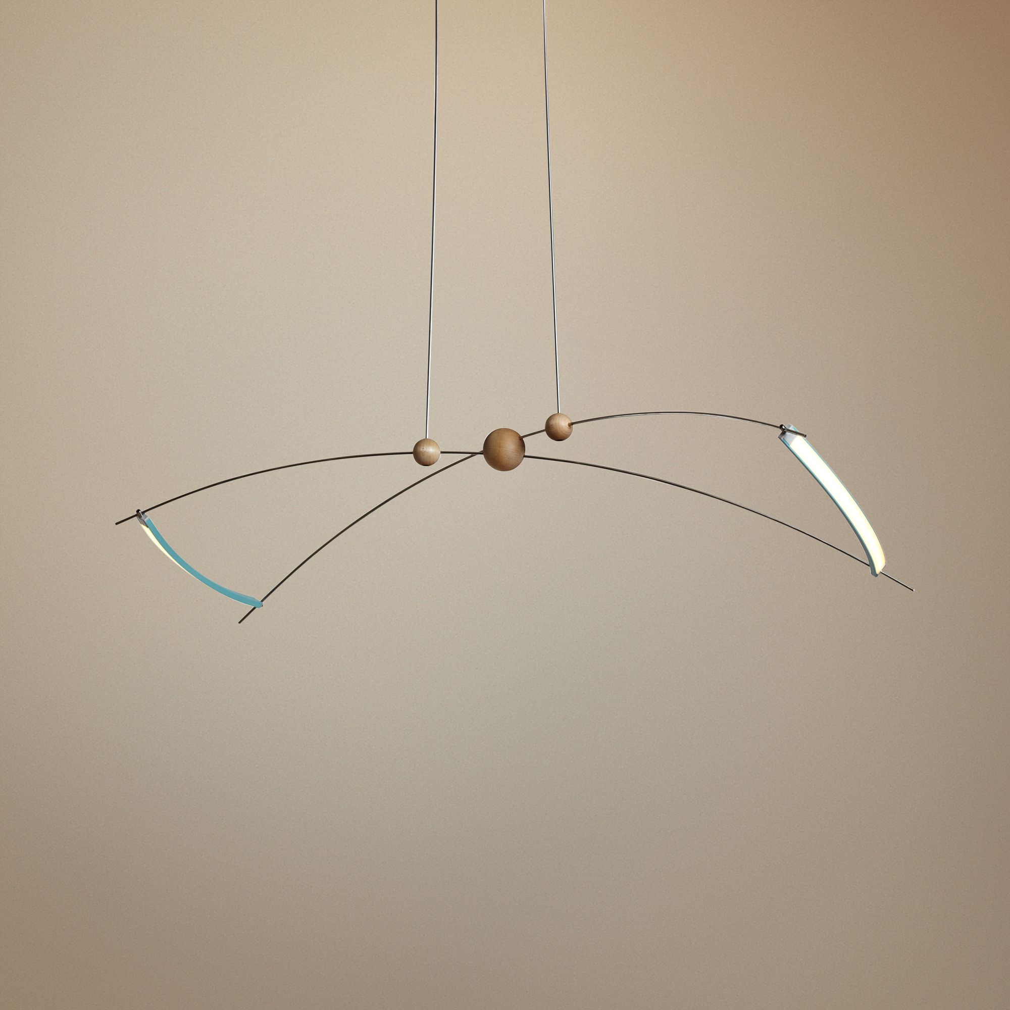 Copernicus 27 1/4" Wide Satin Aqua LED Pendant Light