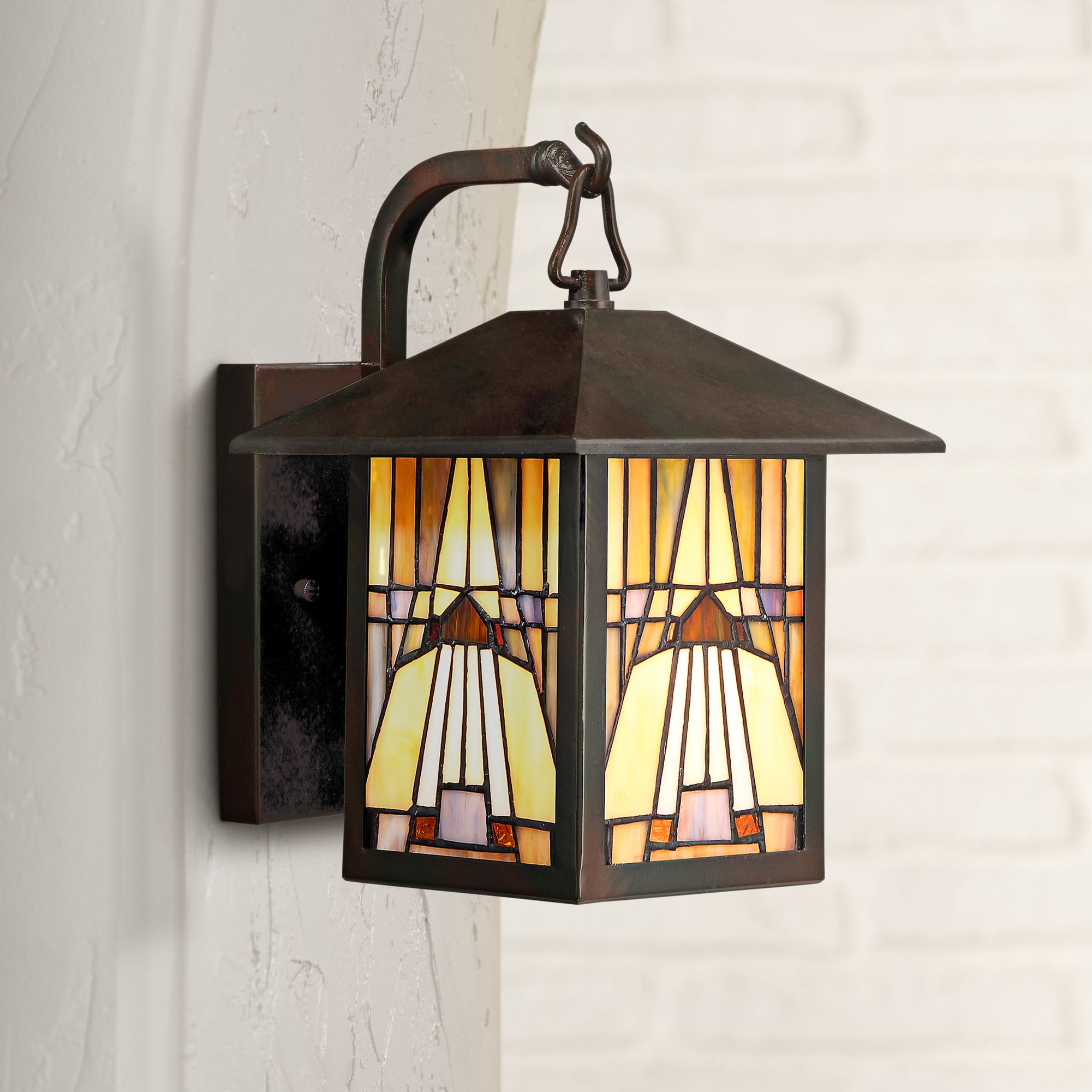 multi coloured wall lights