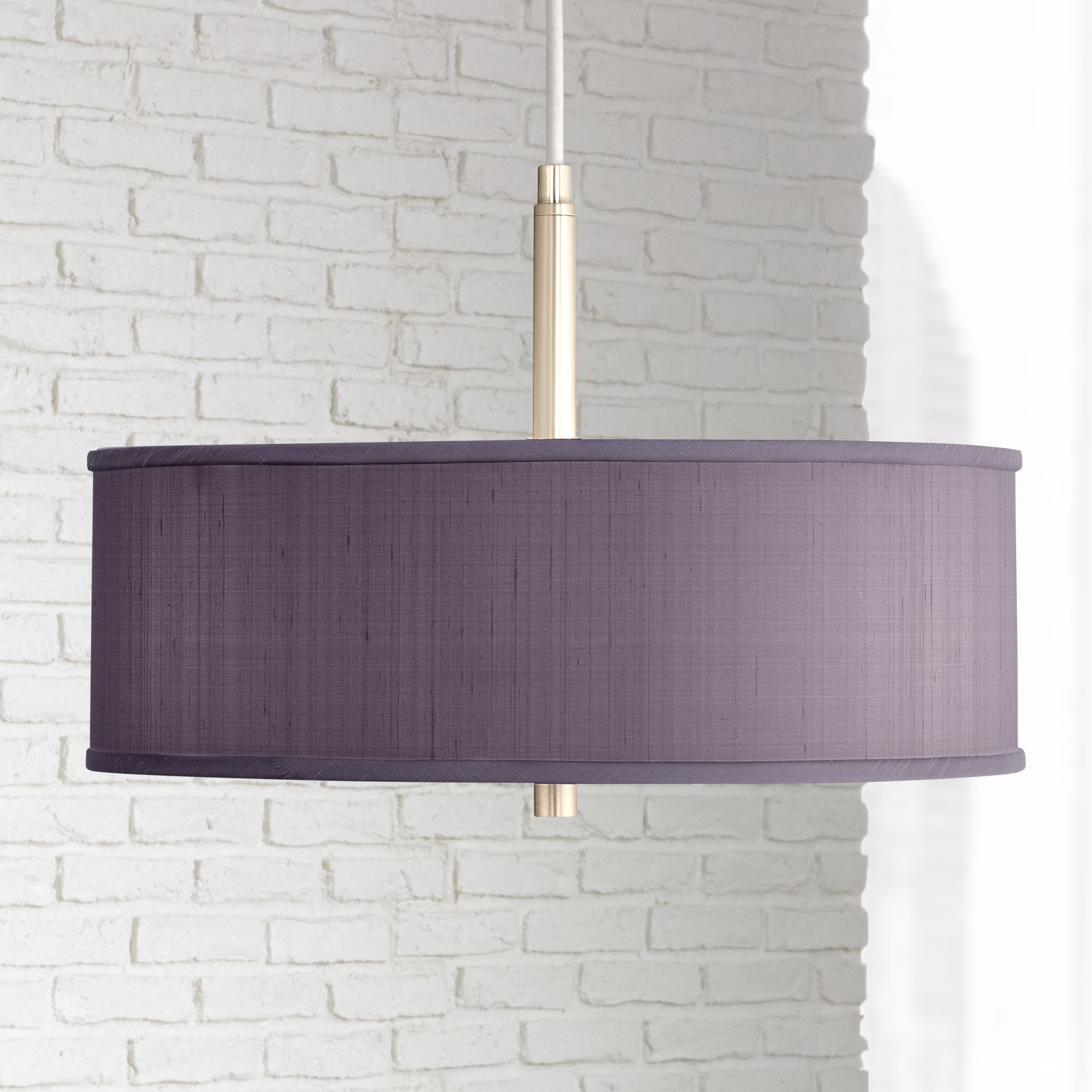 Eggplant Purple 16" Wide Pendant Chandelier