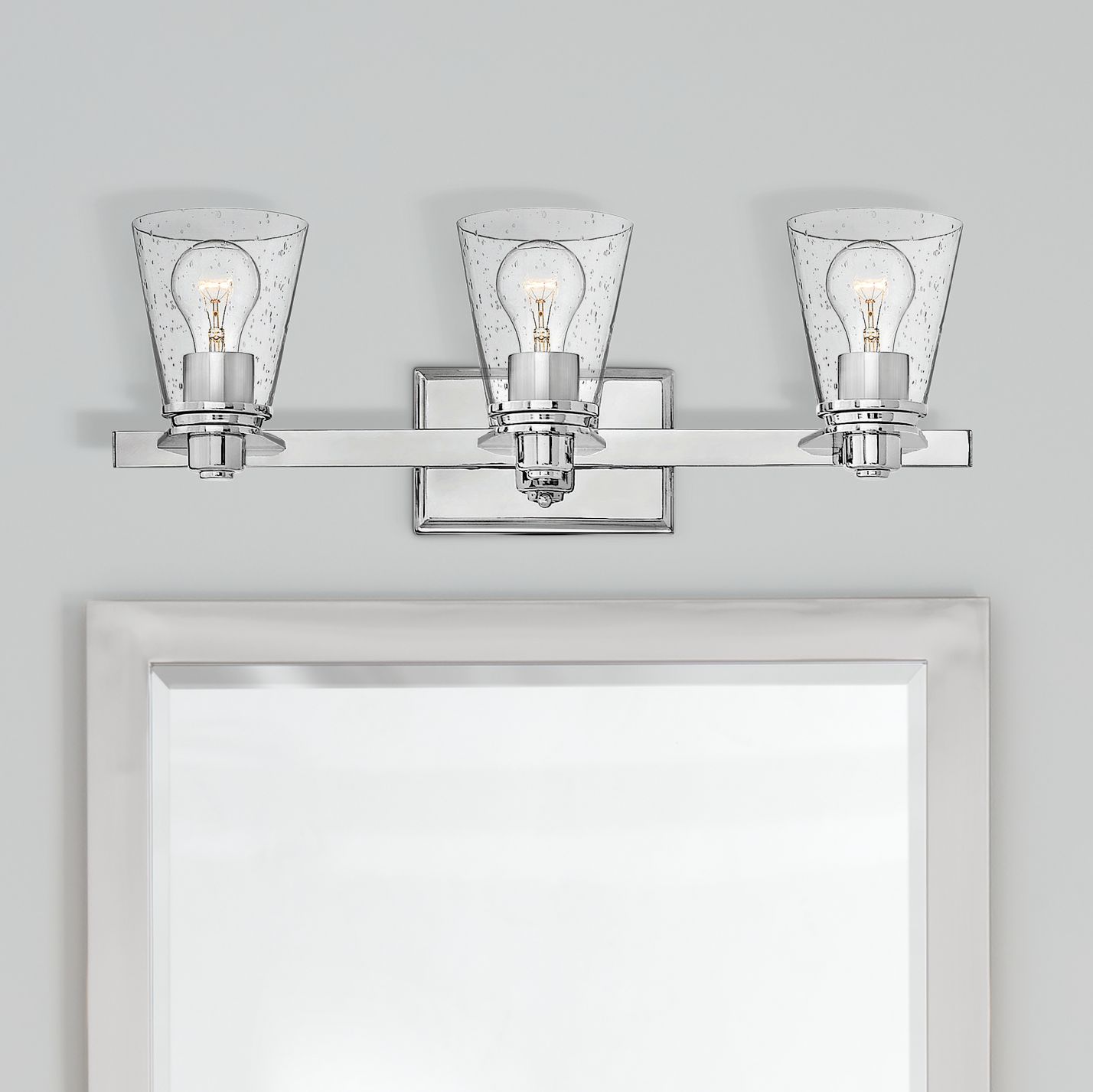 Hinkley Avon 23" Wide Chrome 3-Light Bath Light