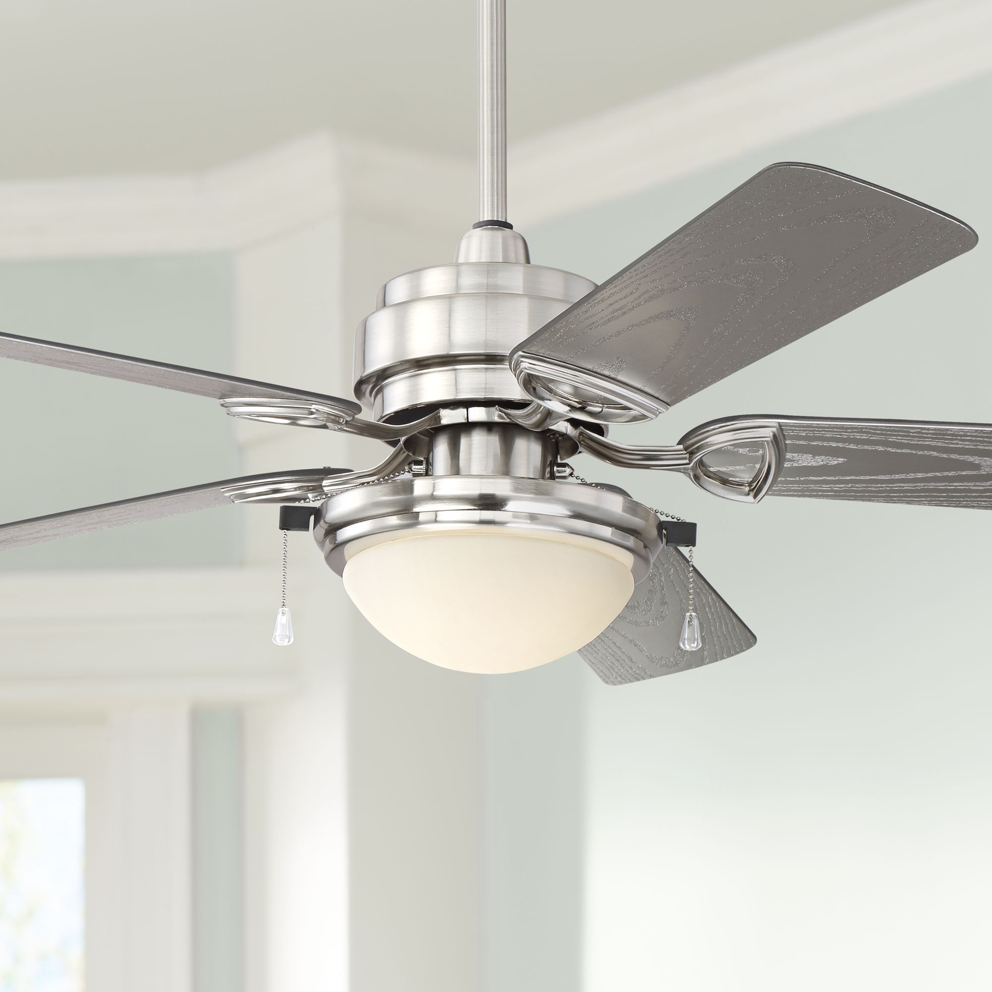 52" Marina Breeze Brushed Nickel Wet LED Ceiling Fan