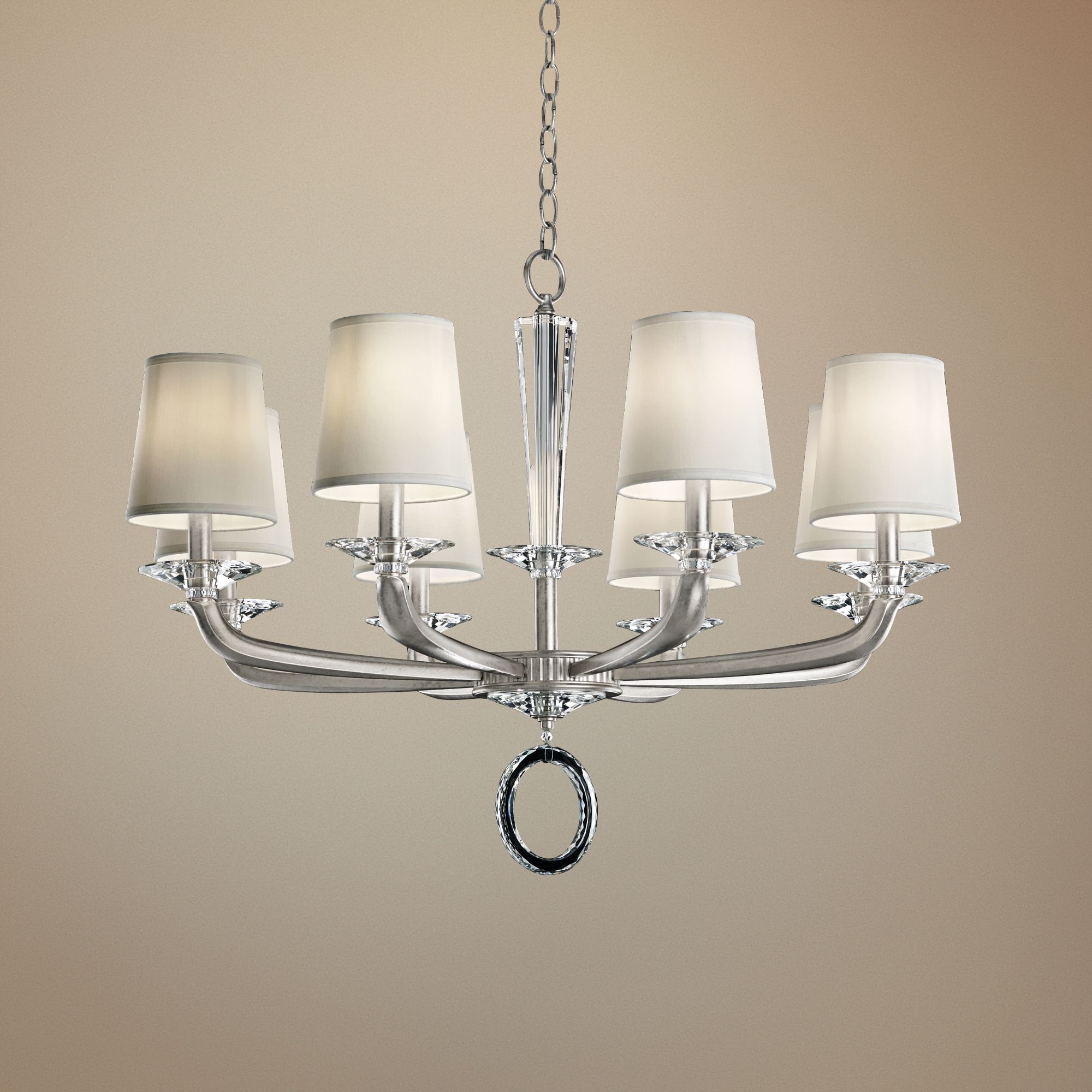 Schonbek Emilea 33" Wide Antique Silver 8-Light Chandelier