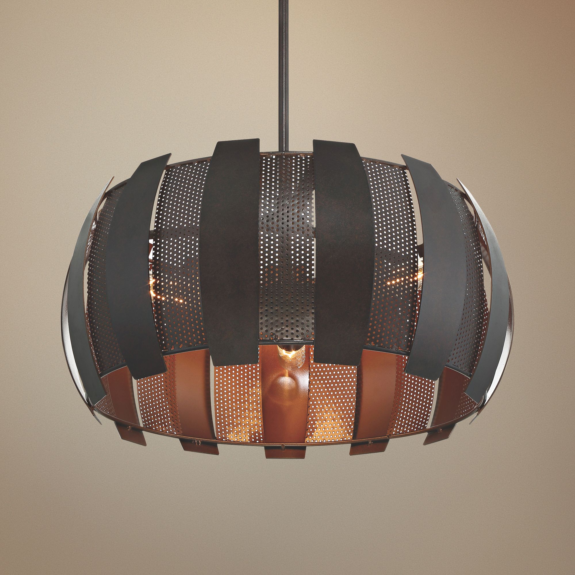 Varaluz Sawyer's Bar 19"W Two-Tone Copper Ore Pendant Light