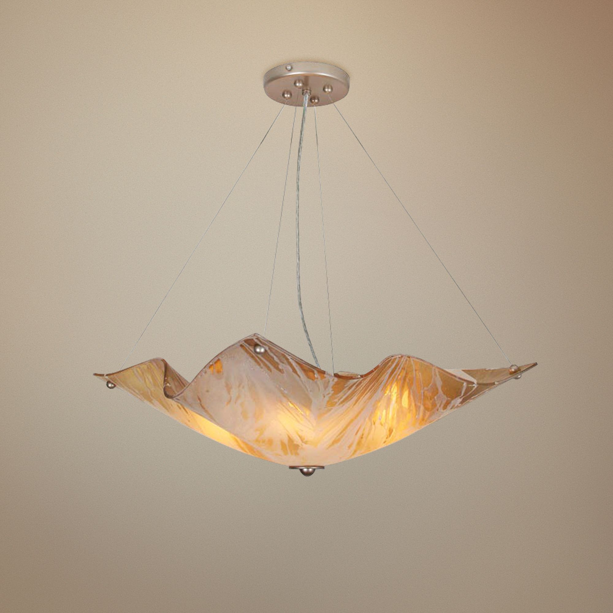 You Will Remember 19" Wide Champagne Sarah Pendant Light