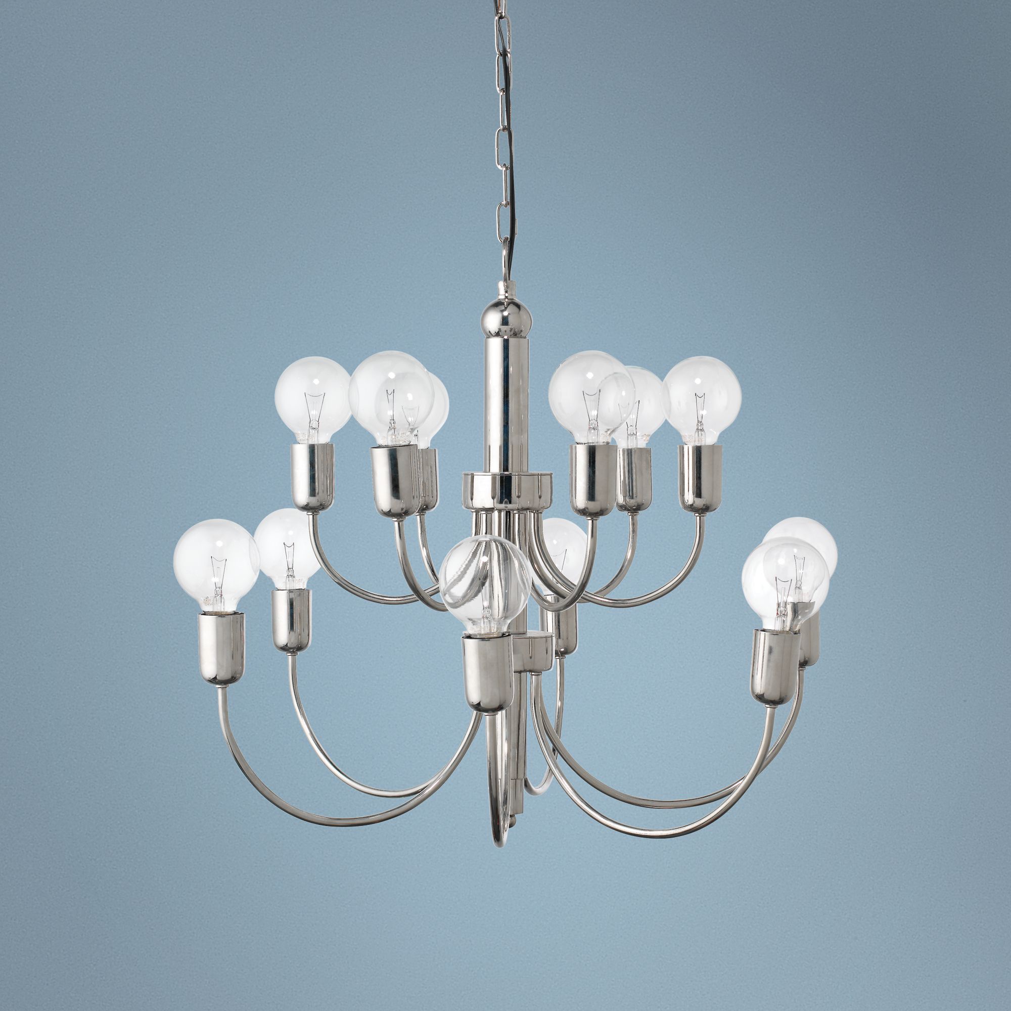 Jamie Young Savoy 25" Wide Silver 12-Light Chandelier 