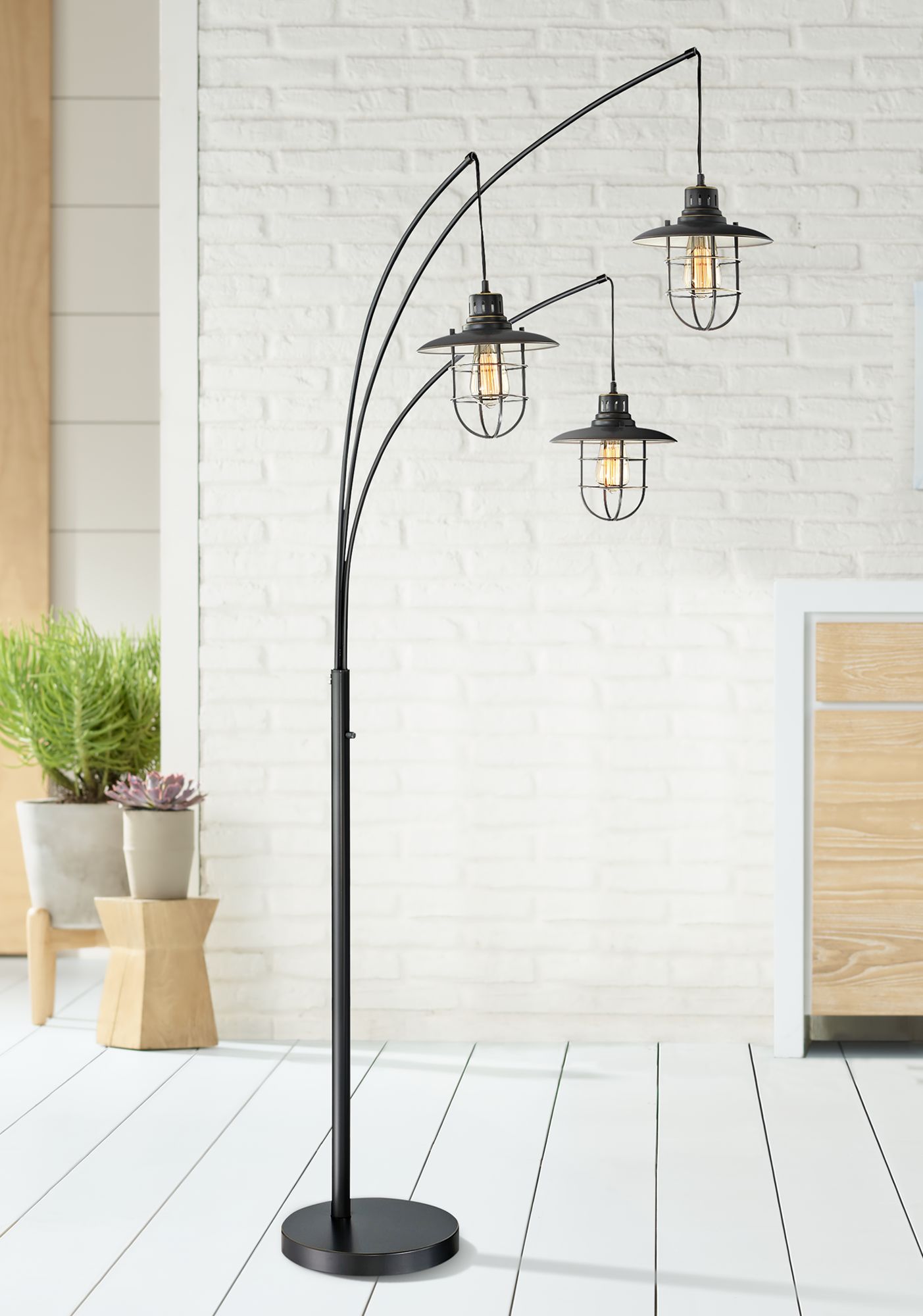 tall curved floor lamps