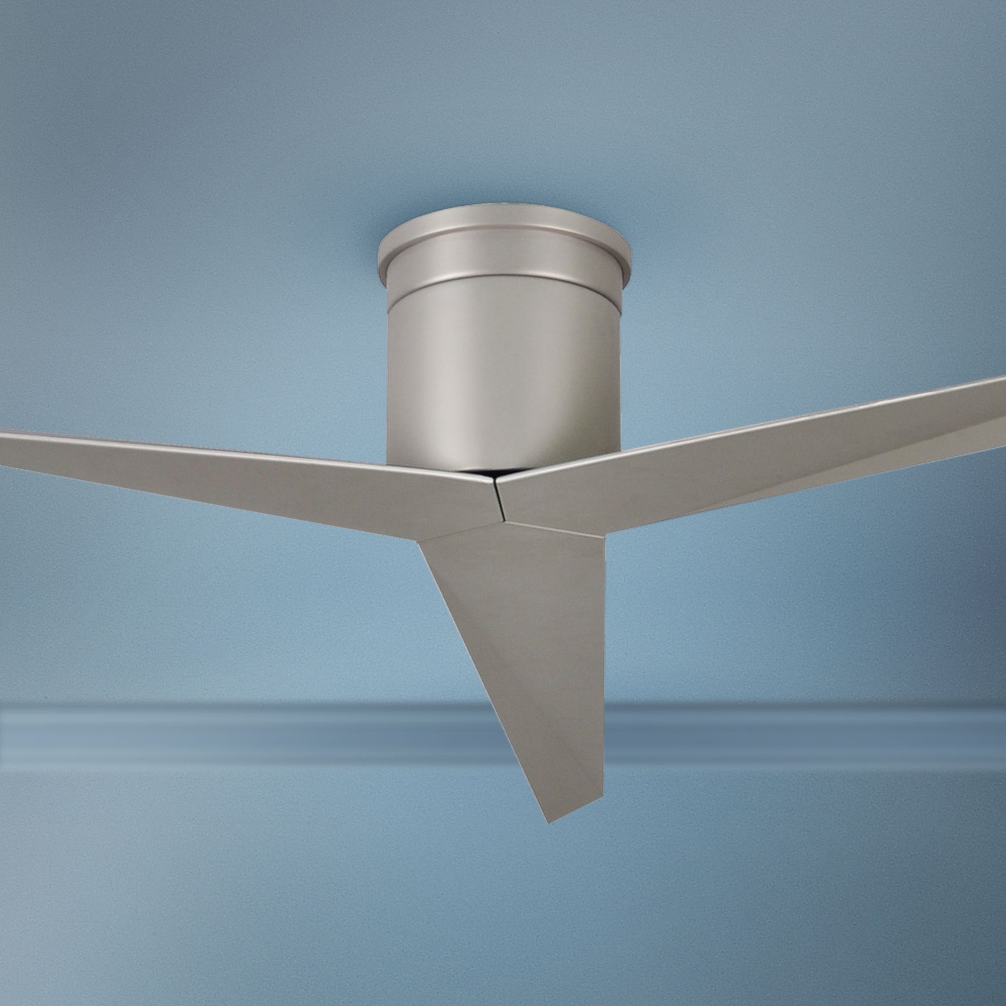 56" Matthews ElizaH Brushed Nickel Damp Hugger Ceiling Fan 22G06 Lamps Plus