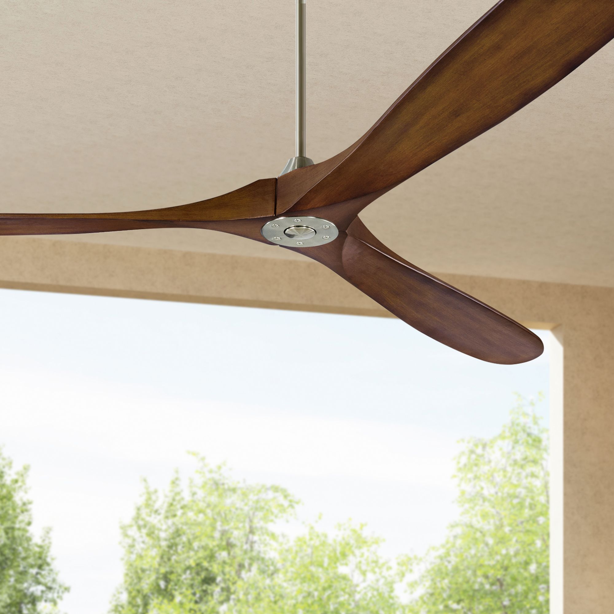 88" Monte Carlo Maverick Super Max Steel Koa Ceiling Fan