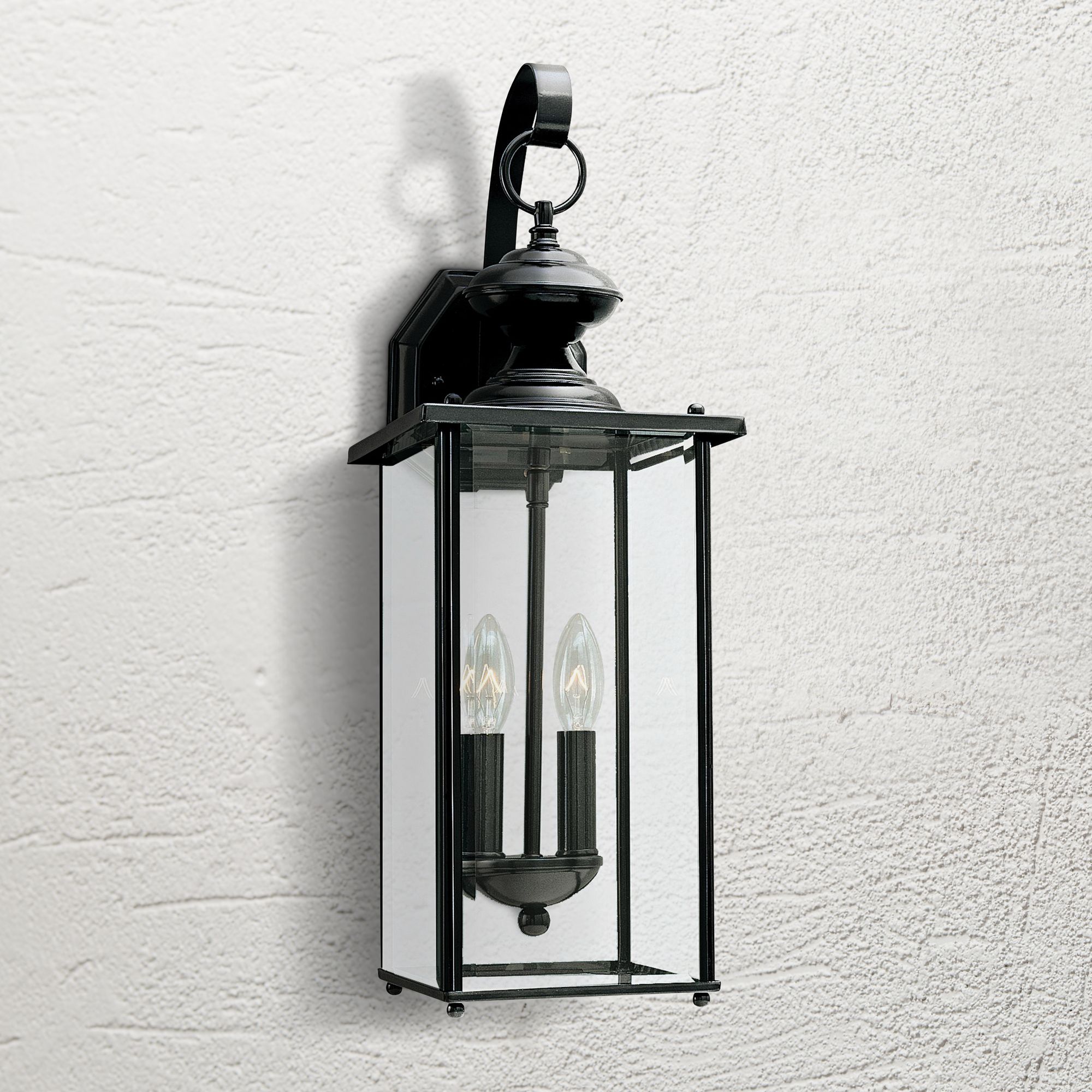 Jamestowne 20 1/4" High Black 2-Light LED Outdoor Wall Light