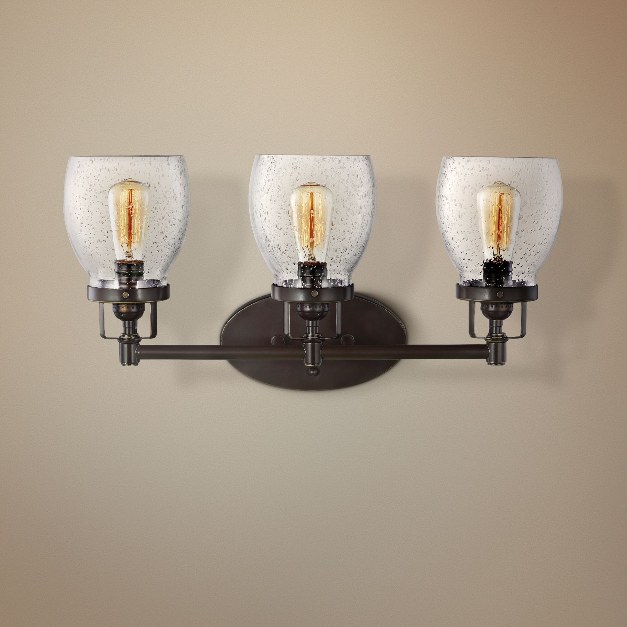 Belton 21" Wide Heirloom Bronze 3-Light Bath Light