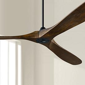 Monte Carlo Ceiling Fan Without Light, Mid Century Modern Ceiling Fan Without Light