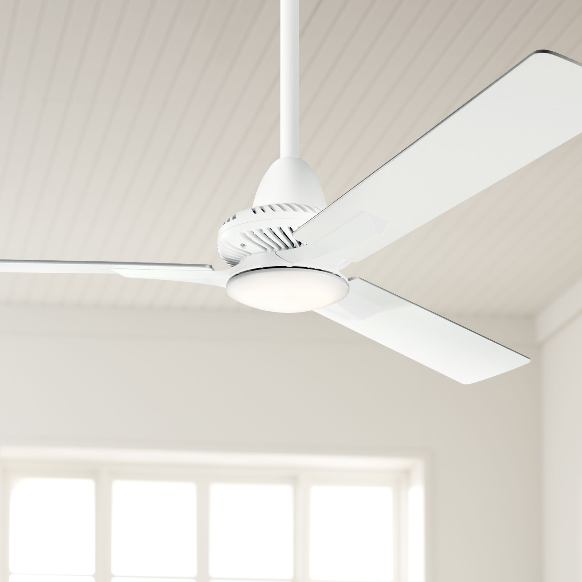52" Kichler Kosmus Matte White LED Ceiling Fan