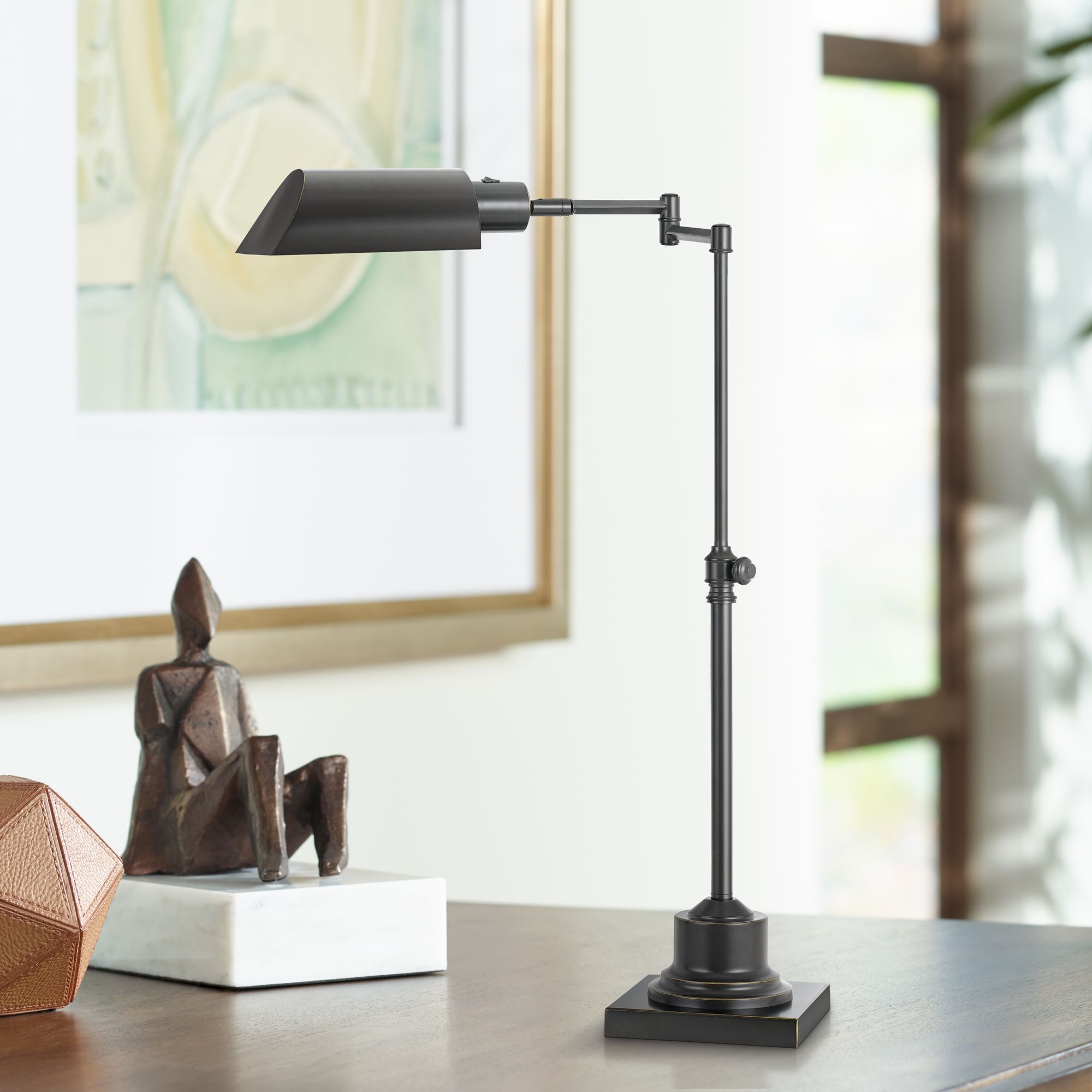 Kruger Dark Bronze Adjustable LED Pharmacy Desk Lamp