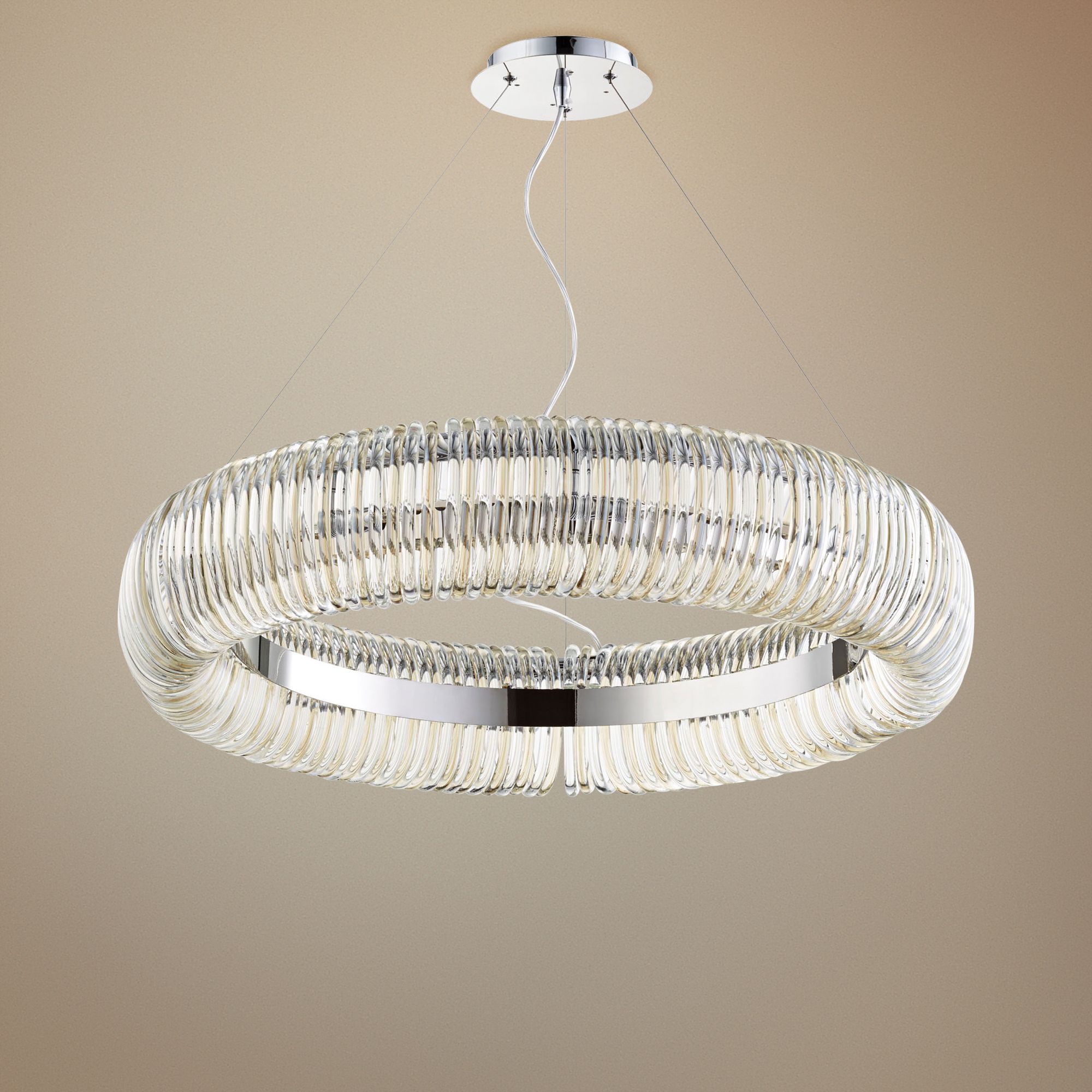 Cyan Design Beaming Around 32" Wide Chrome Pendant Light