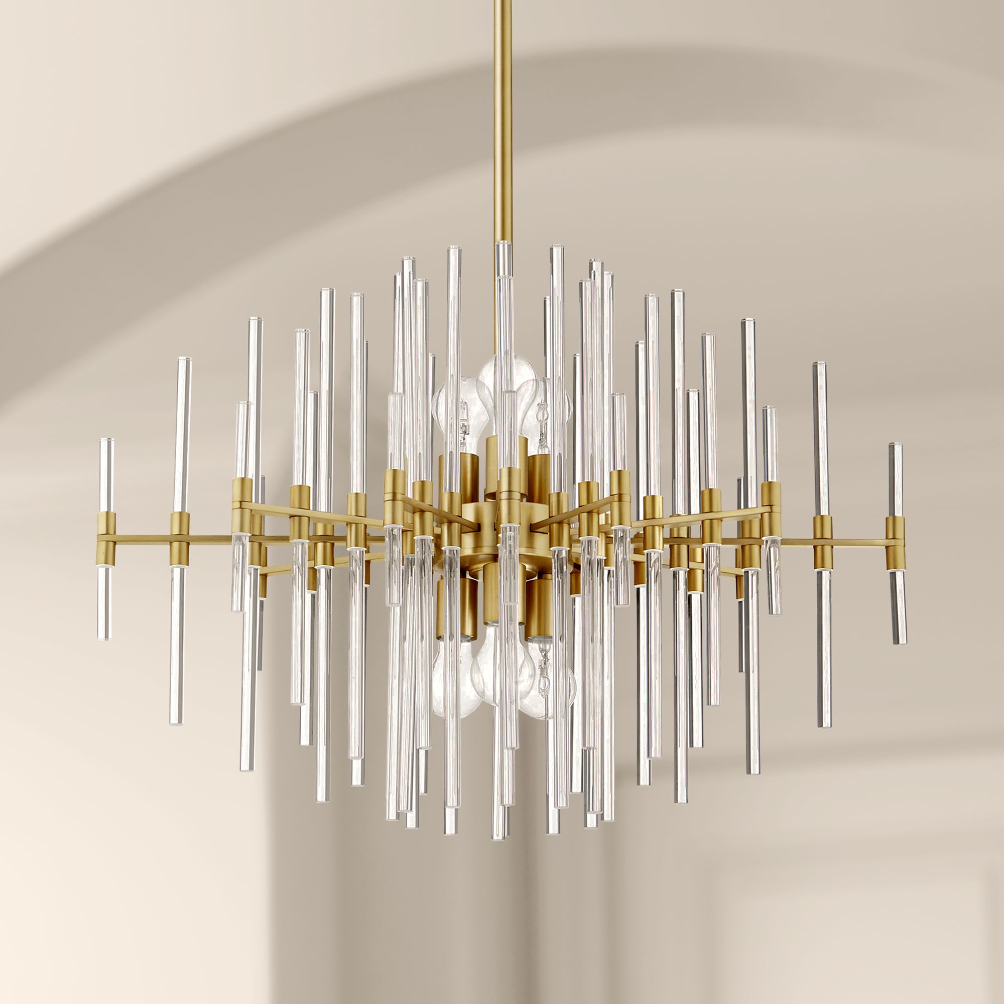 Cyan Design Quebec 30 1/2" Wide Aged Brass 6-Light Pendant