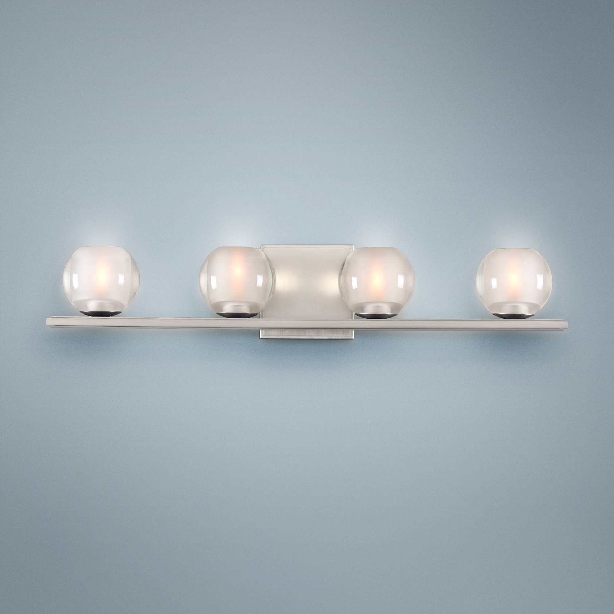 Corona 26" Wide Satin Nickel 4-LED Bath Light