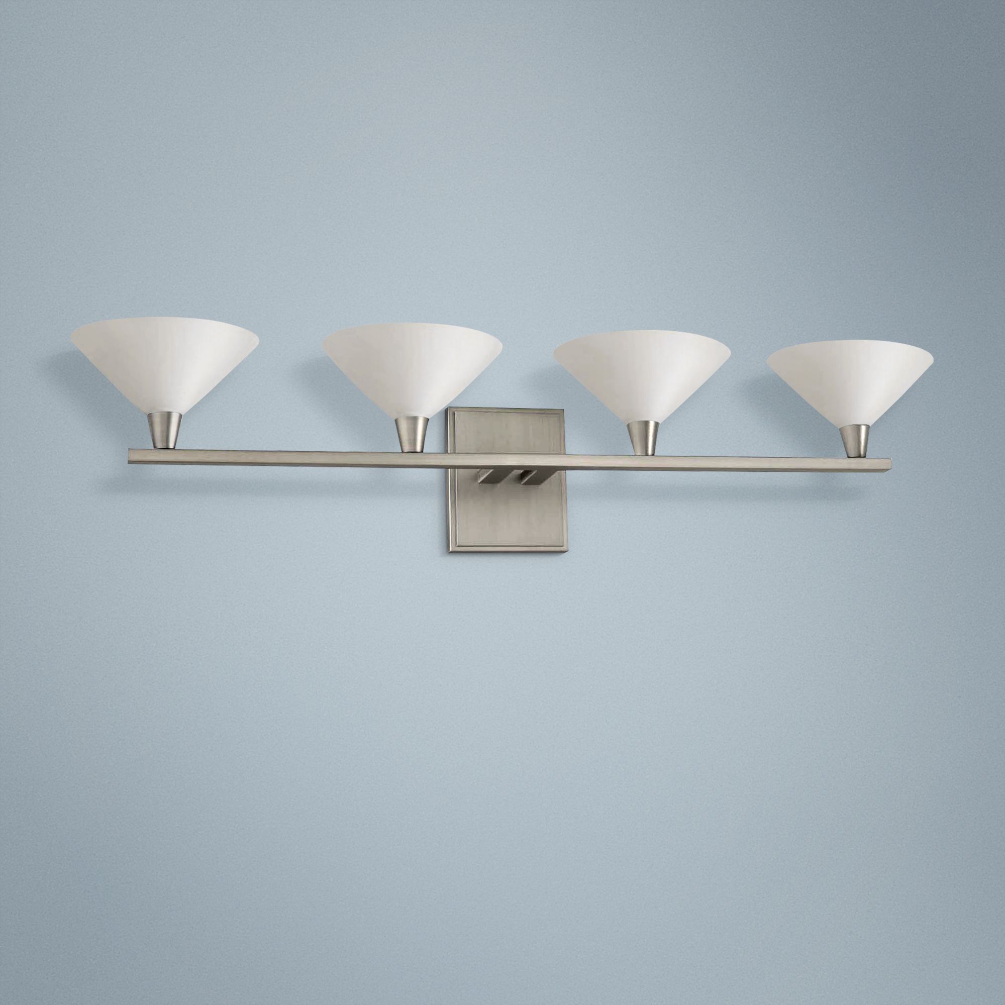 Galvaston 31" Wide Satin Nickel 4-LED Bath Light