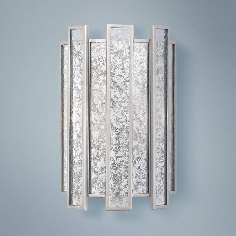 Palisade 14&quot; High Tarnished Silver Wall Sconce
