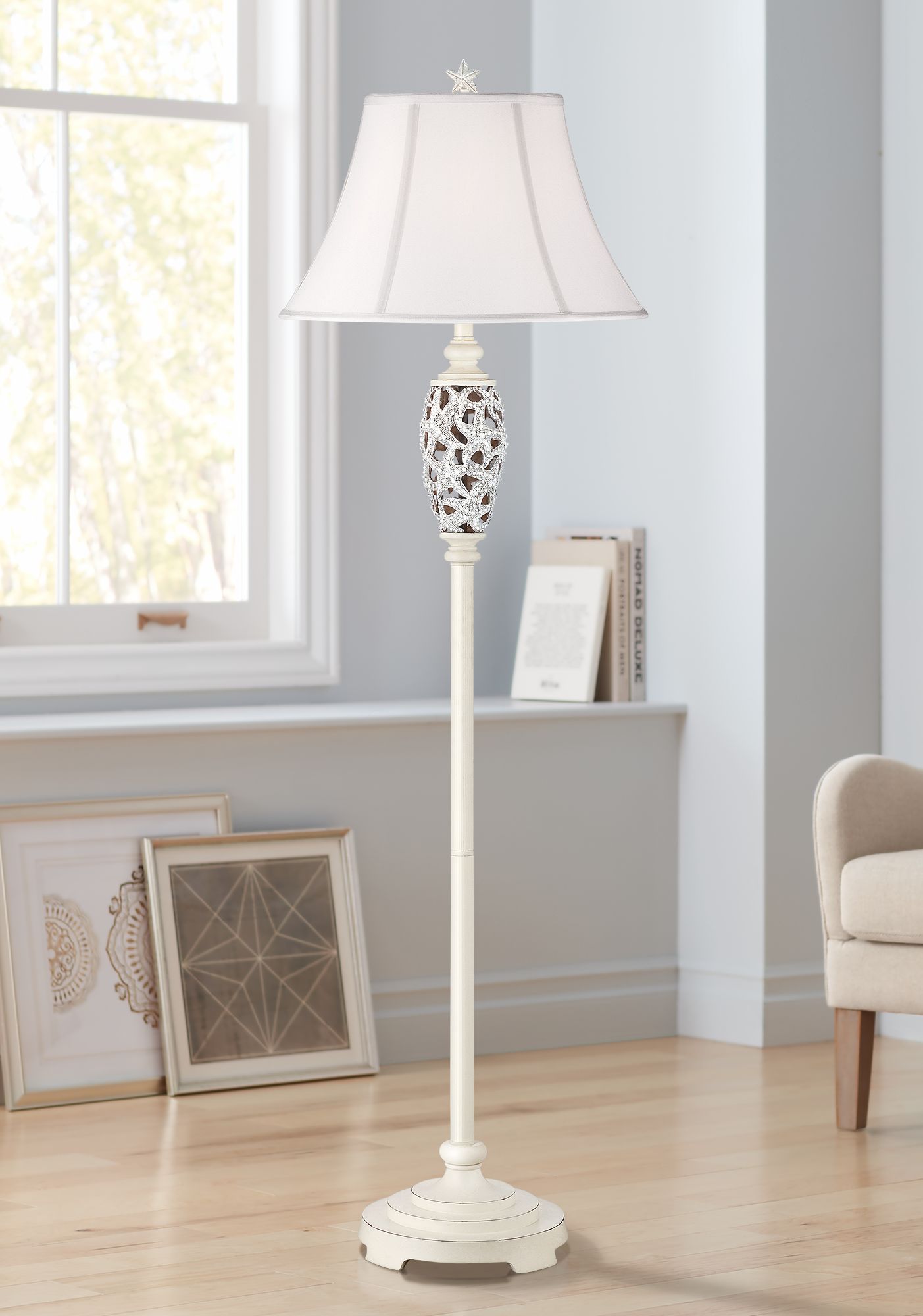 Starfish Antique Floor Lamp with Piped 