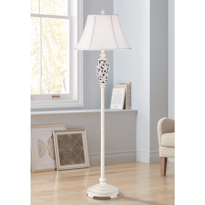 Starfish Antique Floor Lamp With Piped, Antique Standing Lamp Shades
