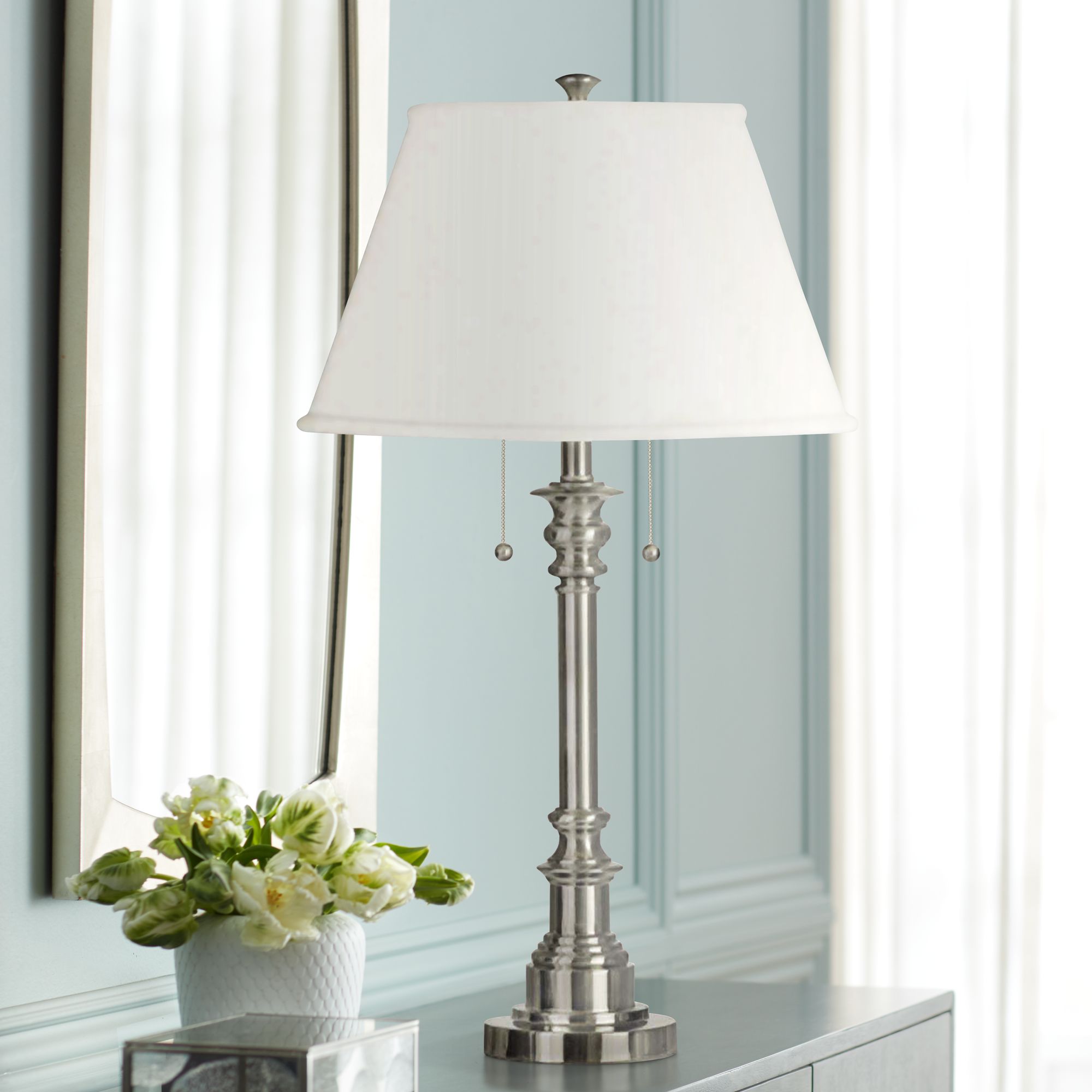 Kenroy Home Spyglass Brushed Steel Table Lamp 23P65 Lamps Plus