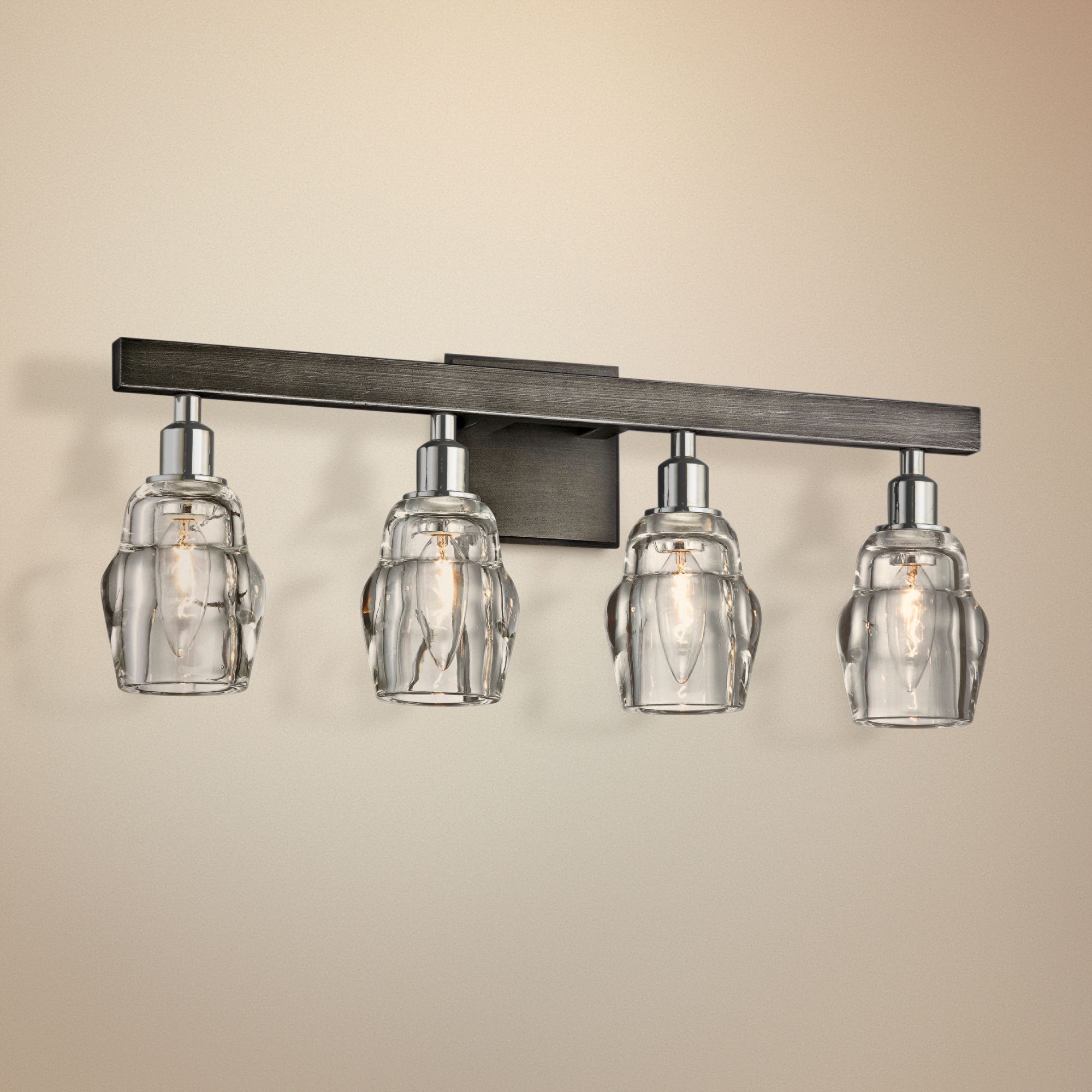 Citizen 22 3/4" Wide Graphite and Nickel 4-Light Bath Light