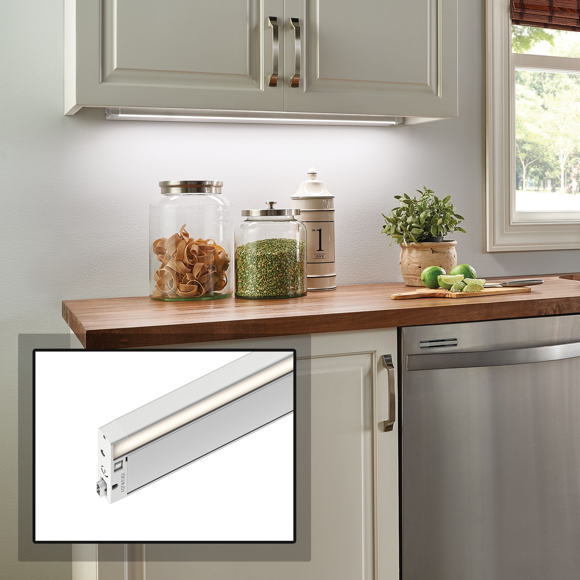Kichler 6U 12" Wide Textured White LED Under Cabinet Light