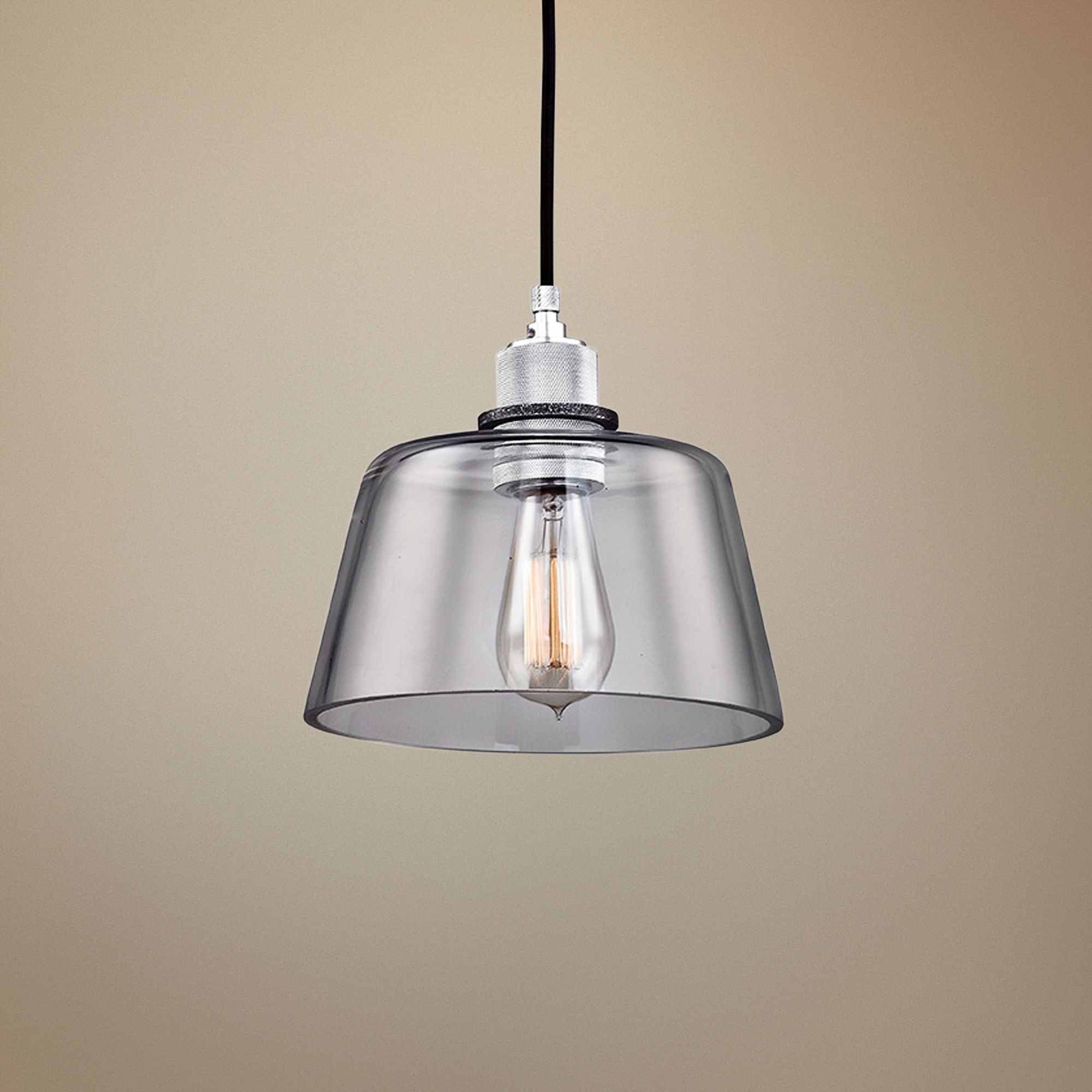 Audiophile 9 1/2"W Silver and Polished Aluminum Mini Pendant