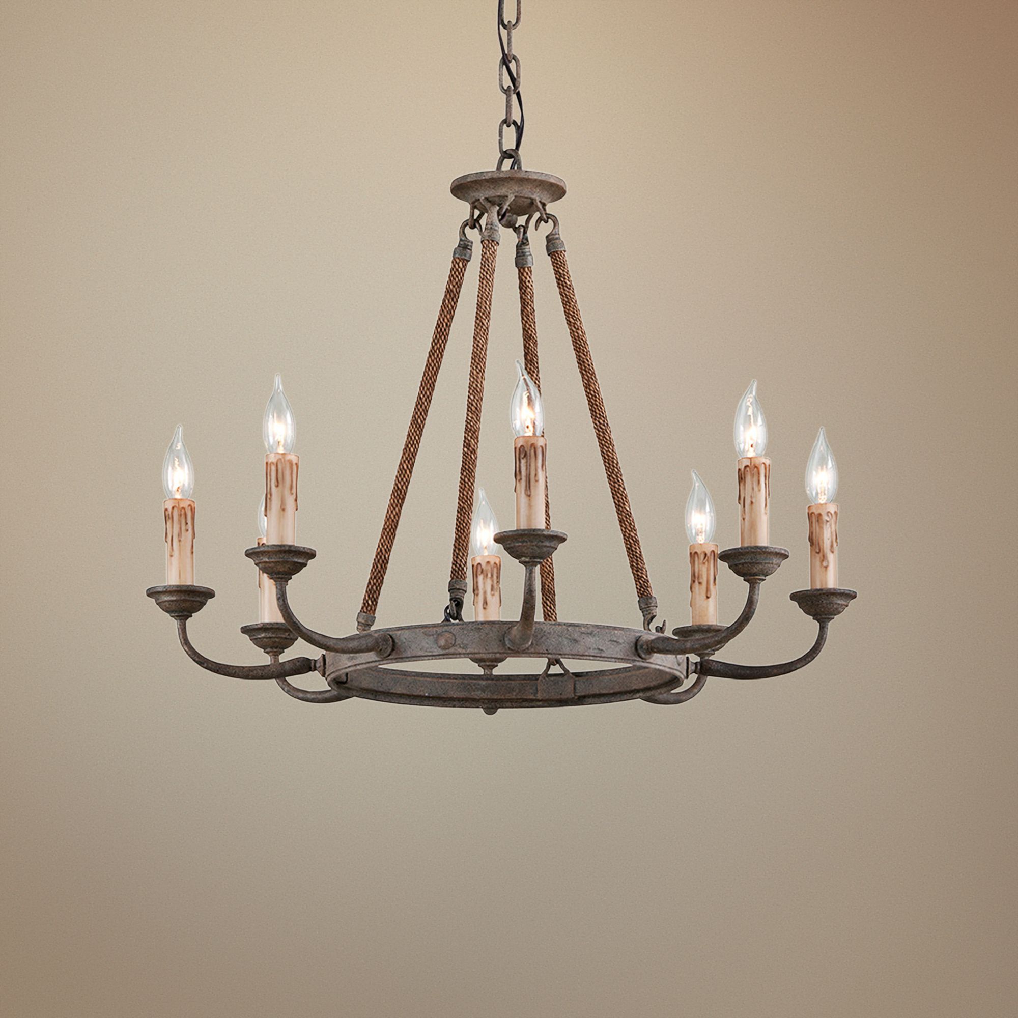 Cyrano 28 1/4" Wide Earthen Bronze 8-Light Chandelier