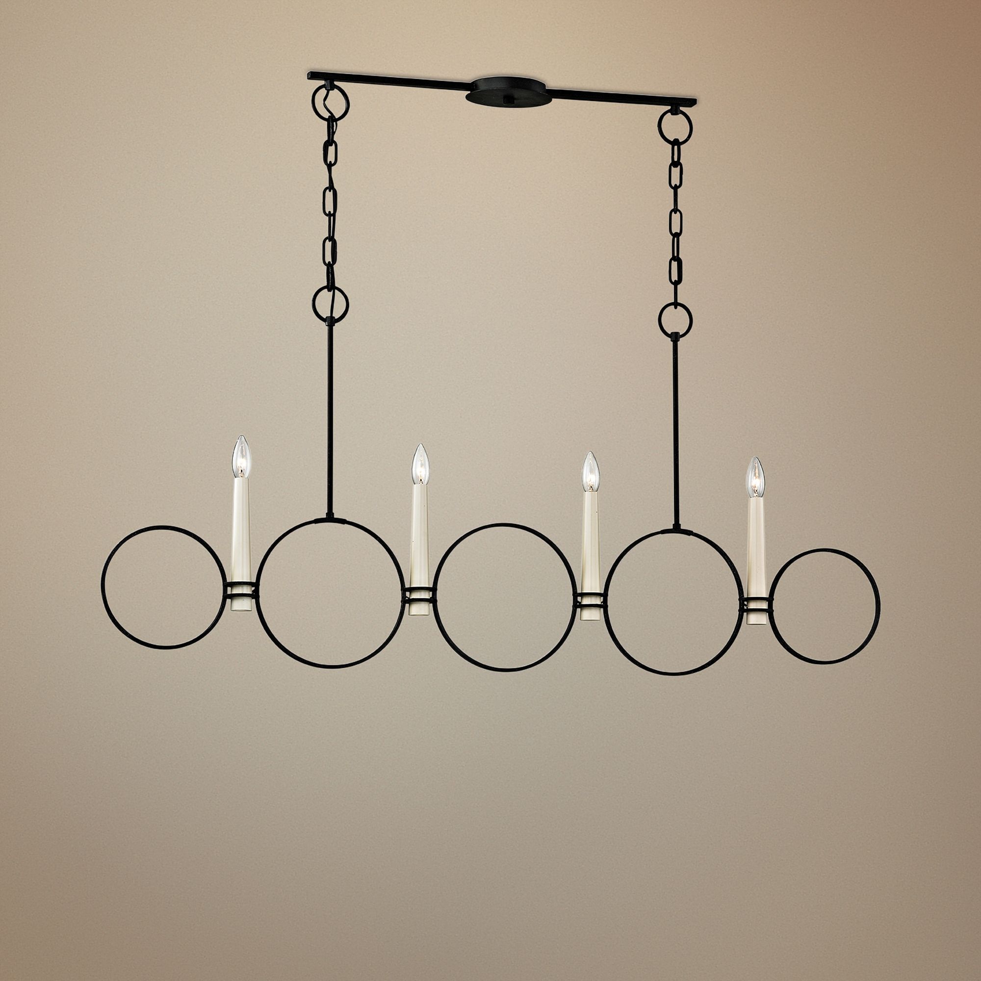 Juliette 52"W Country Iron Kitchen Island Light Chandelier