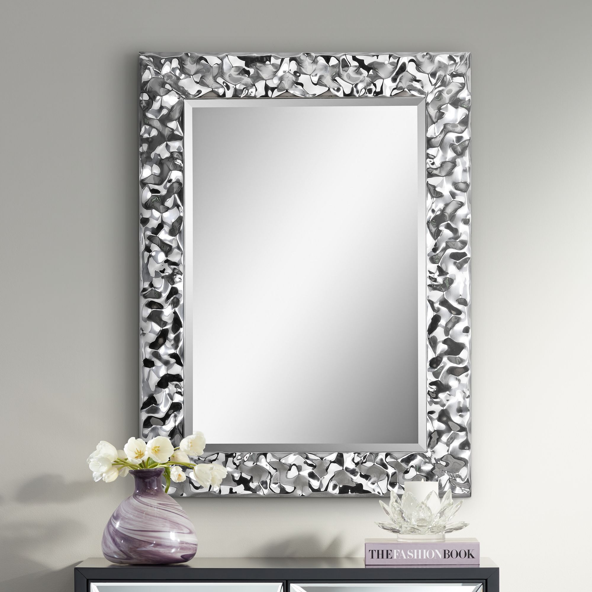 Couture Chrome 30" x 40" Rectangular Wall Mirror