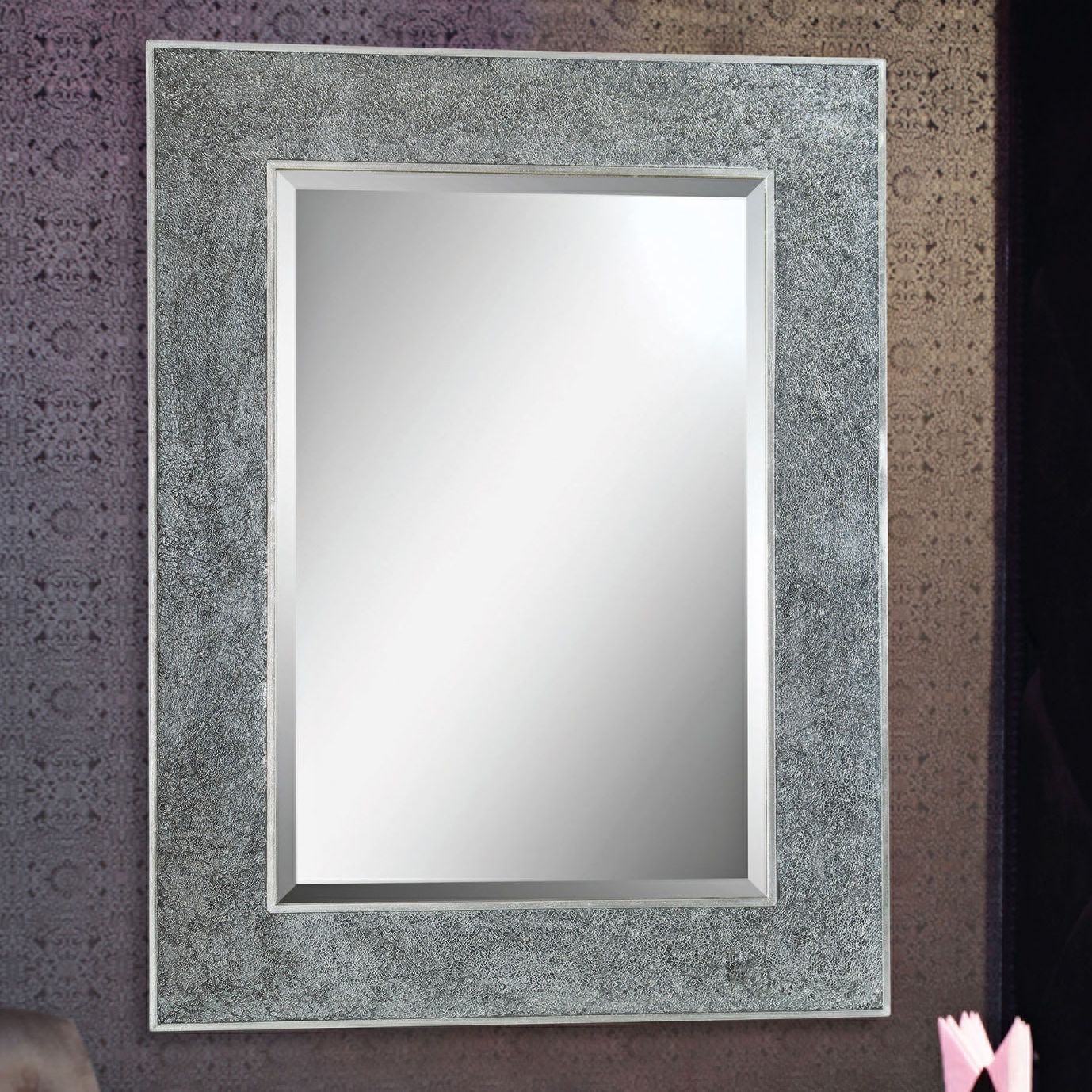 Helena Silver 30" x 40" Rectangular Wall Mirror