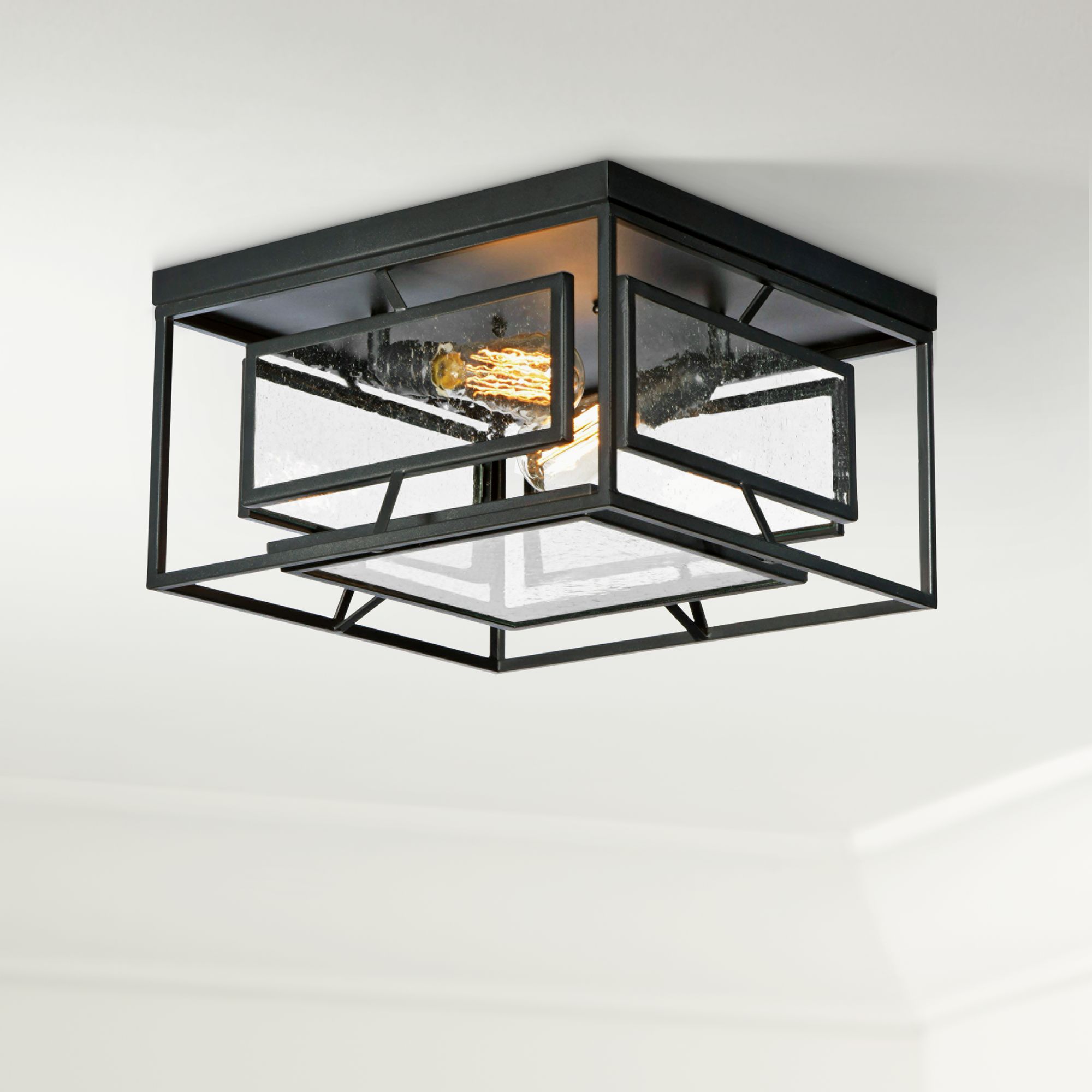 Maxim Era 15 3/4" Wide Black 2-Light Ceiling Light
