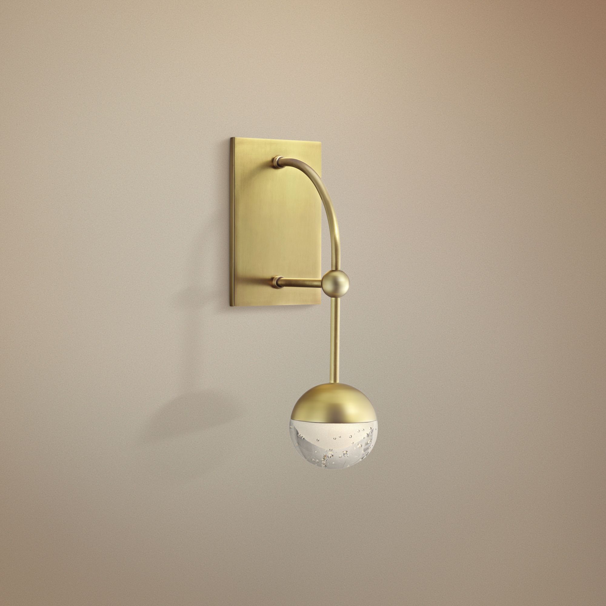 Hudson Valley Boca 13 1/4" High Aged Brass LED Wall Sconce