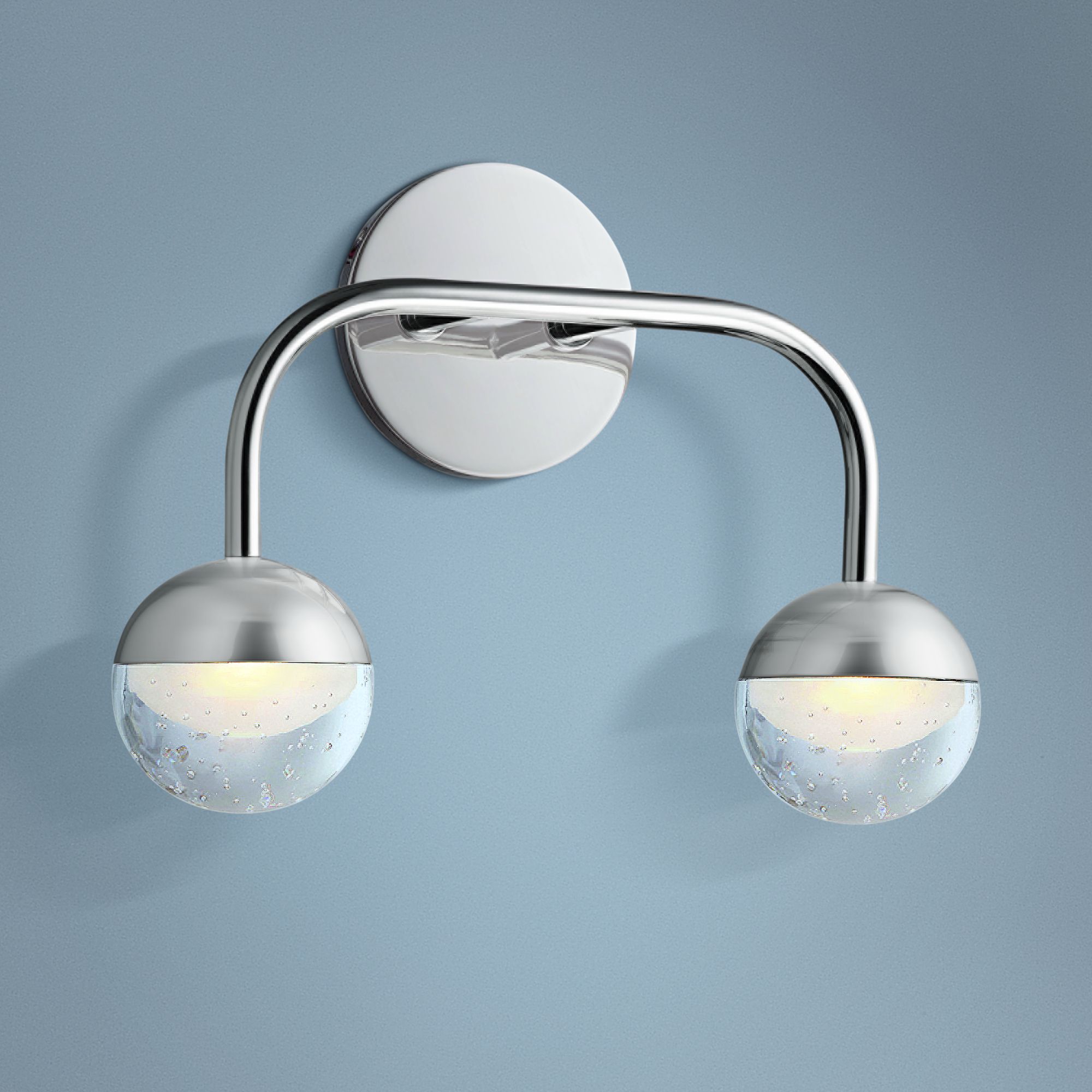 Hudson Valley Boca 9 1/2" High Polished Chrome 2-LED Wall Sconce