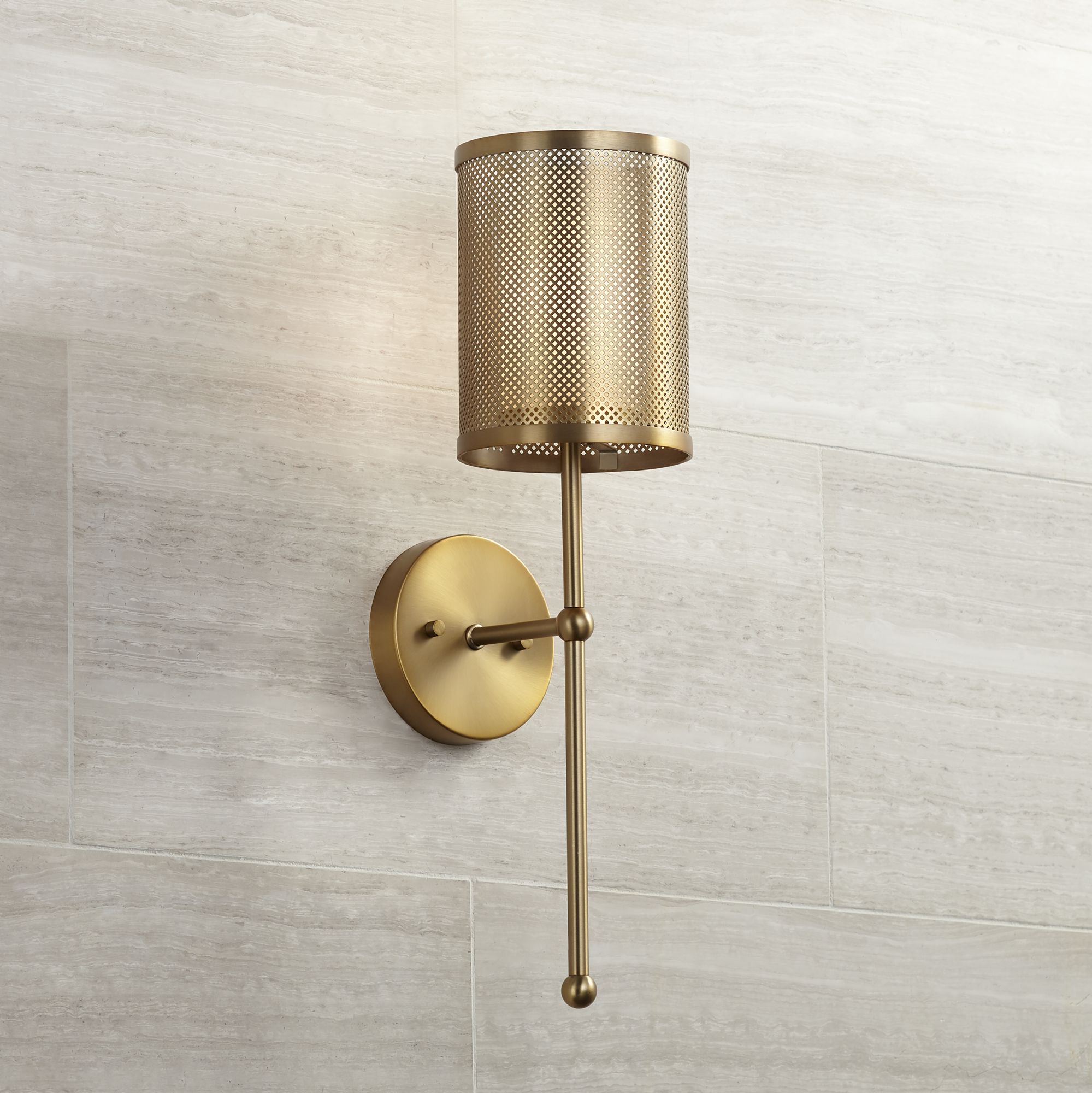 Possini Euro Vivaldi 21" High Warm Brass Wall Sconce