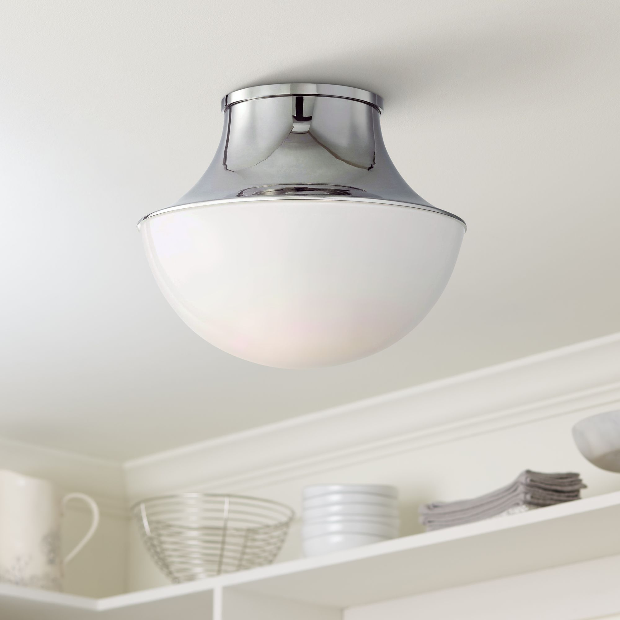 Hudson Valley Lettie 10 3/4" Wide Nickel LED Ceiling Light