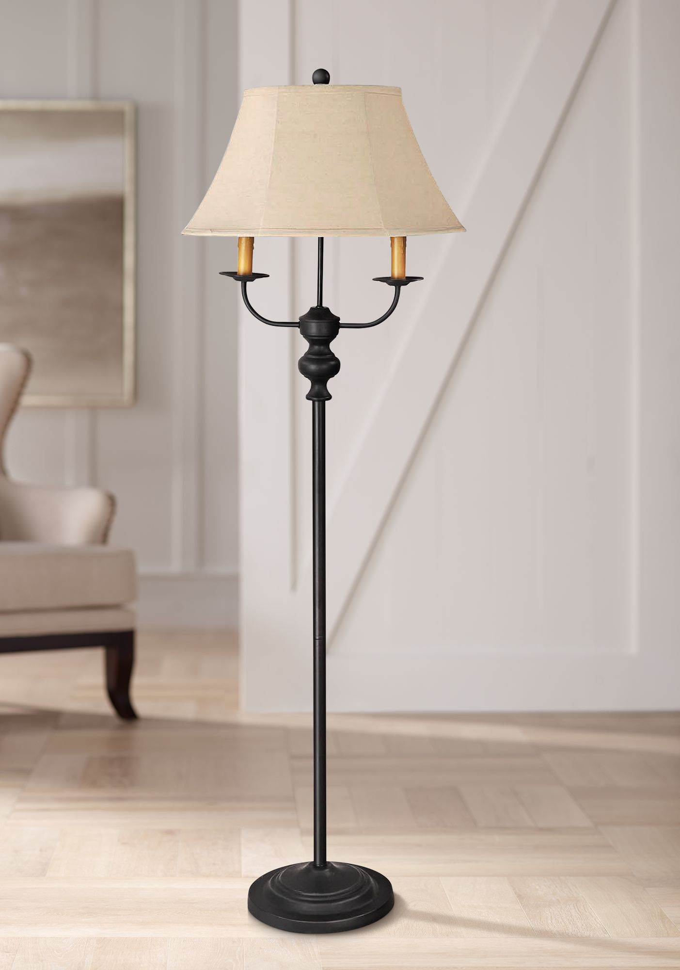 Bayfield Black Metal Floor Lamp