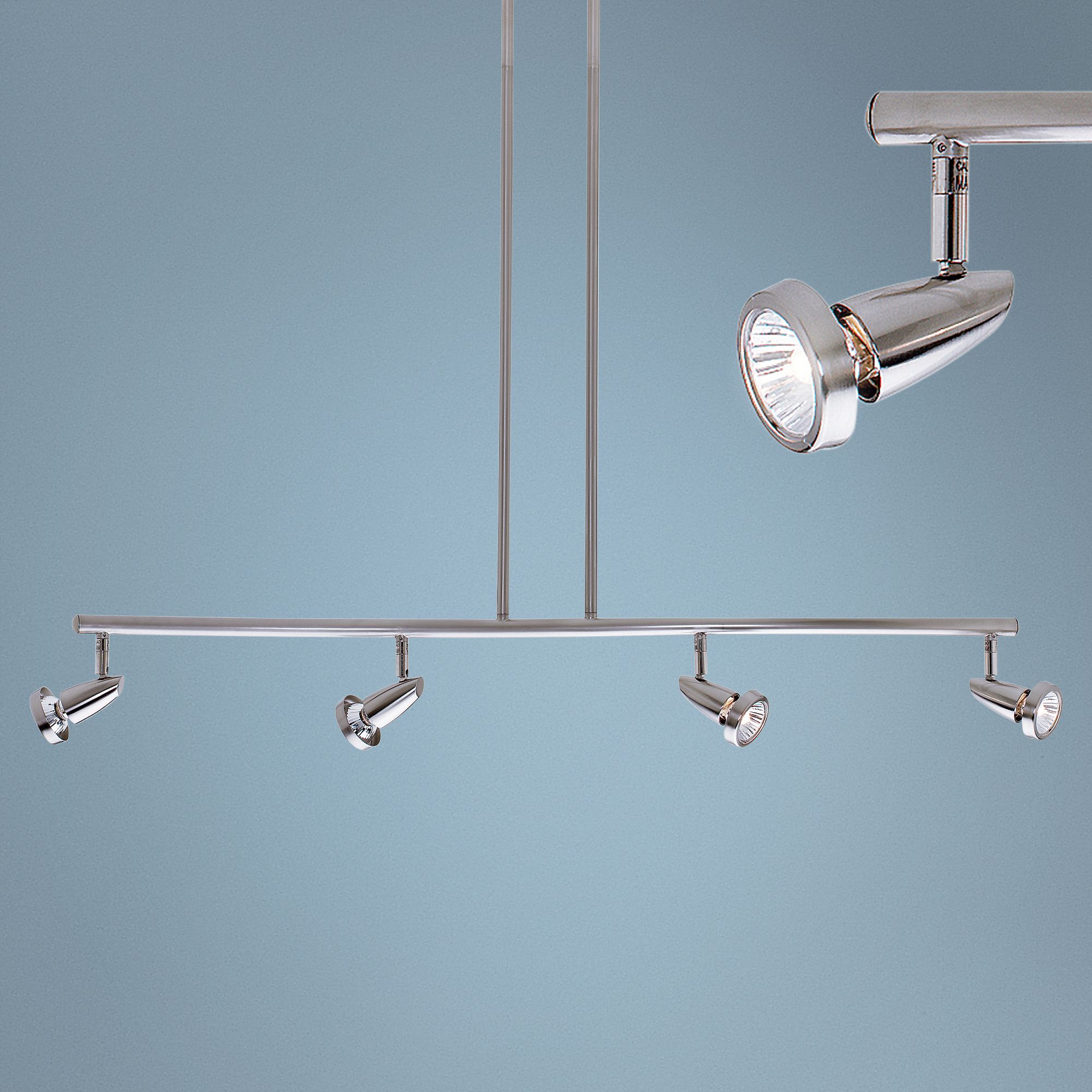 Mirage 4-Light Brushed Steel LED Track Fixture
