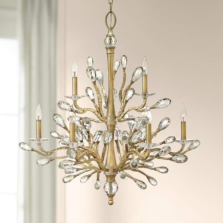 Hinkley Eve 33 1/2&quot; Wide Champagne Gold 9-Light Chandelier