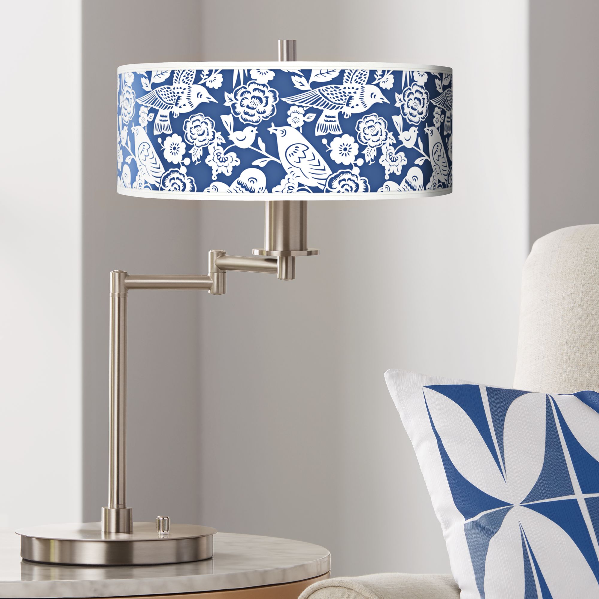 Seedling by thomaspaul Aviary Shade LED Swing Arm Desk Lamp