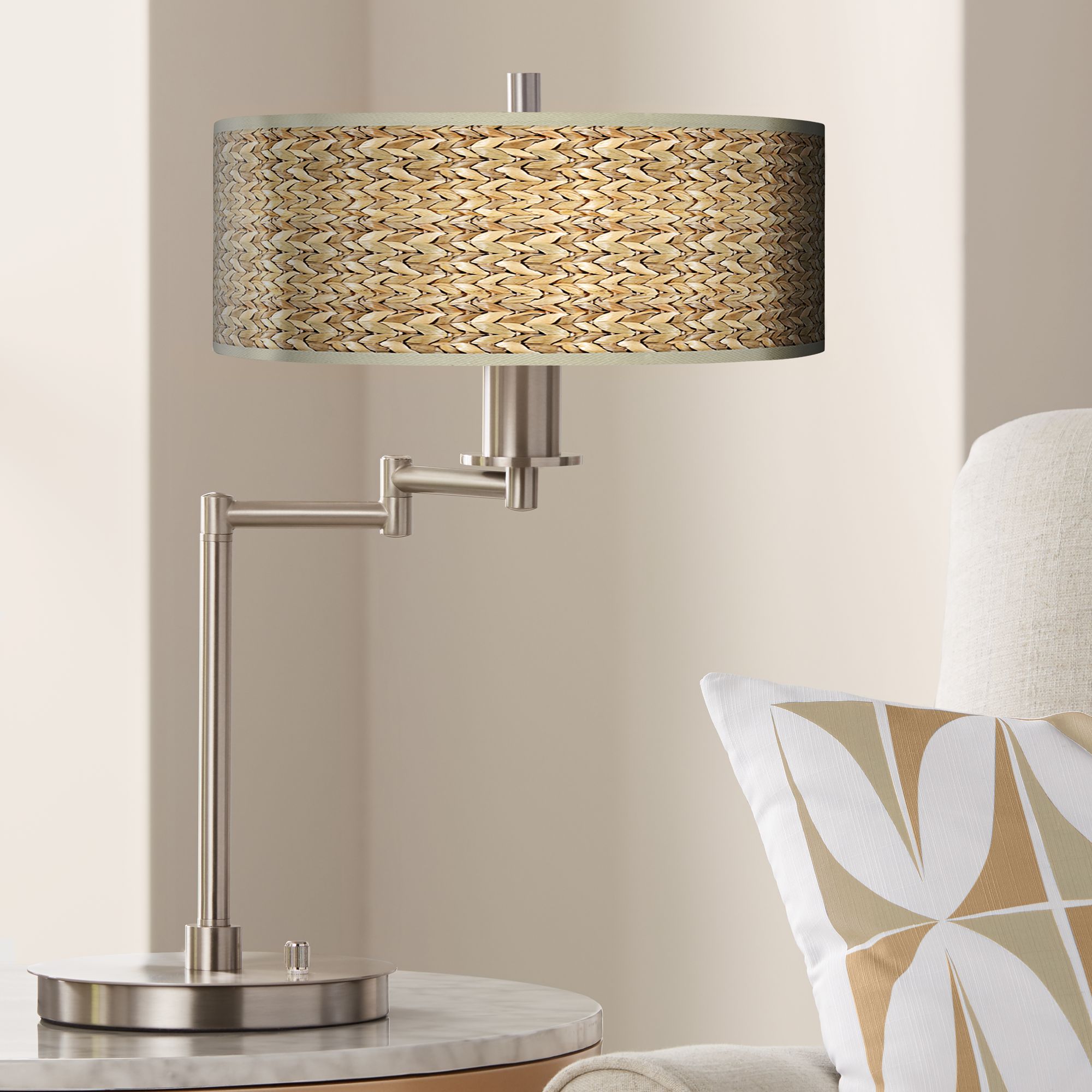 Seagrass Print Pattern Giclee Swing Arm LED Desk Lamp