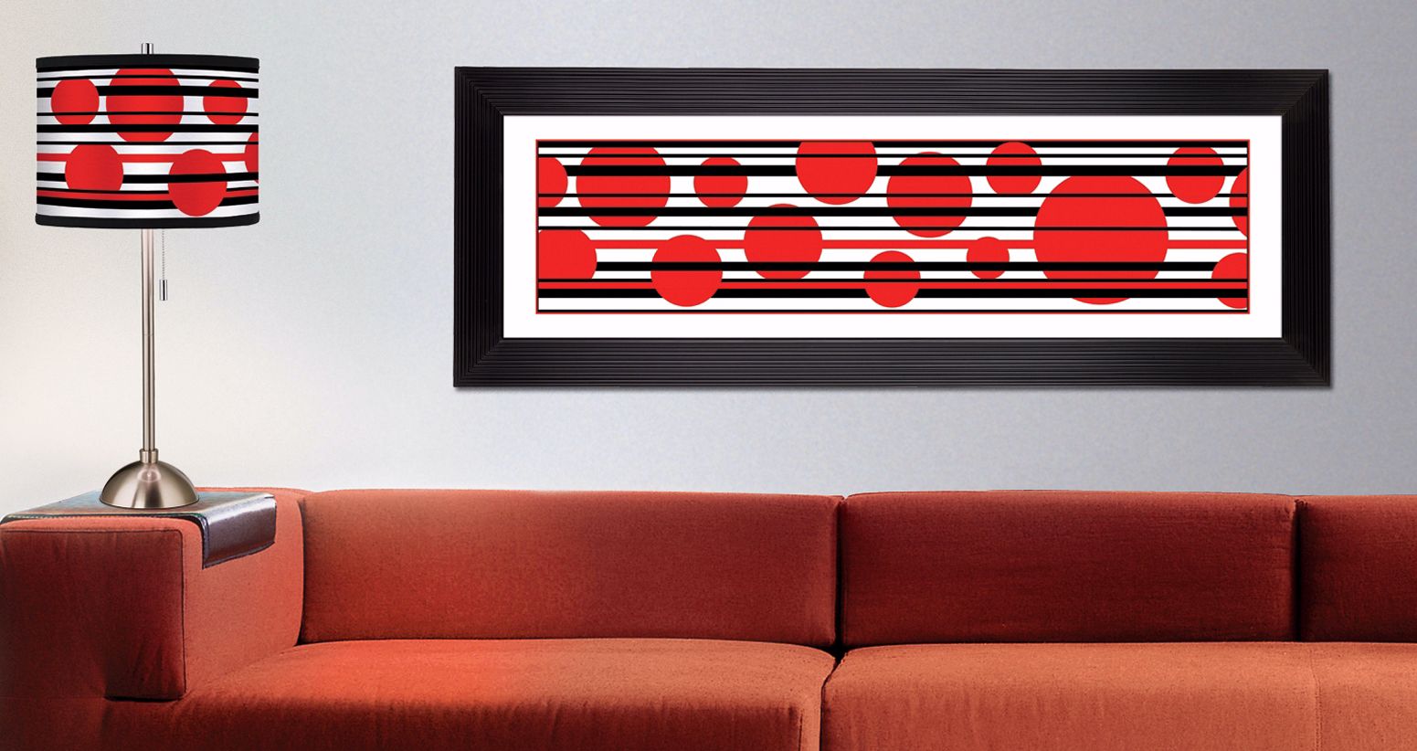 Red Balls Giclee 52 1/8" Wide Wall Art