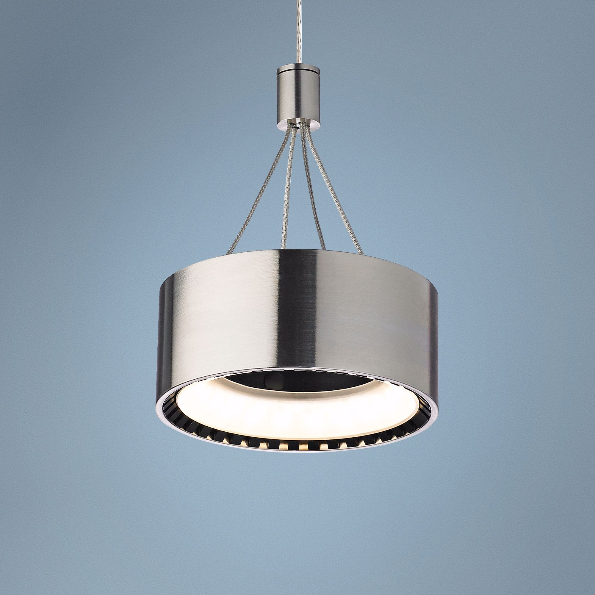 Tech FreeJack Corum 6" Wide LED Satin Nickel Mini-Pendant