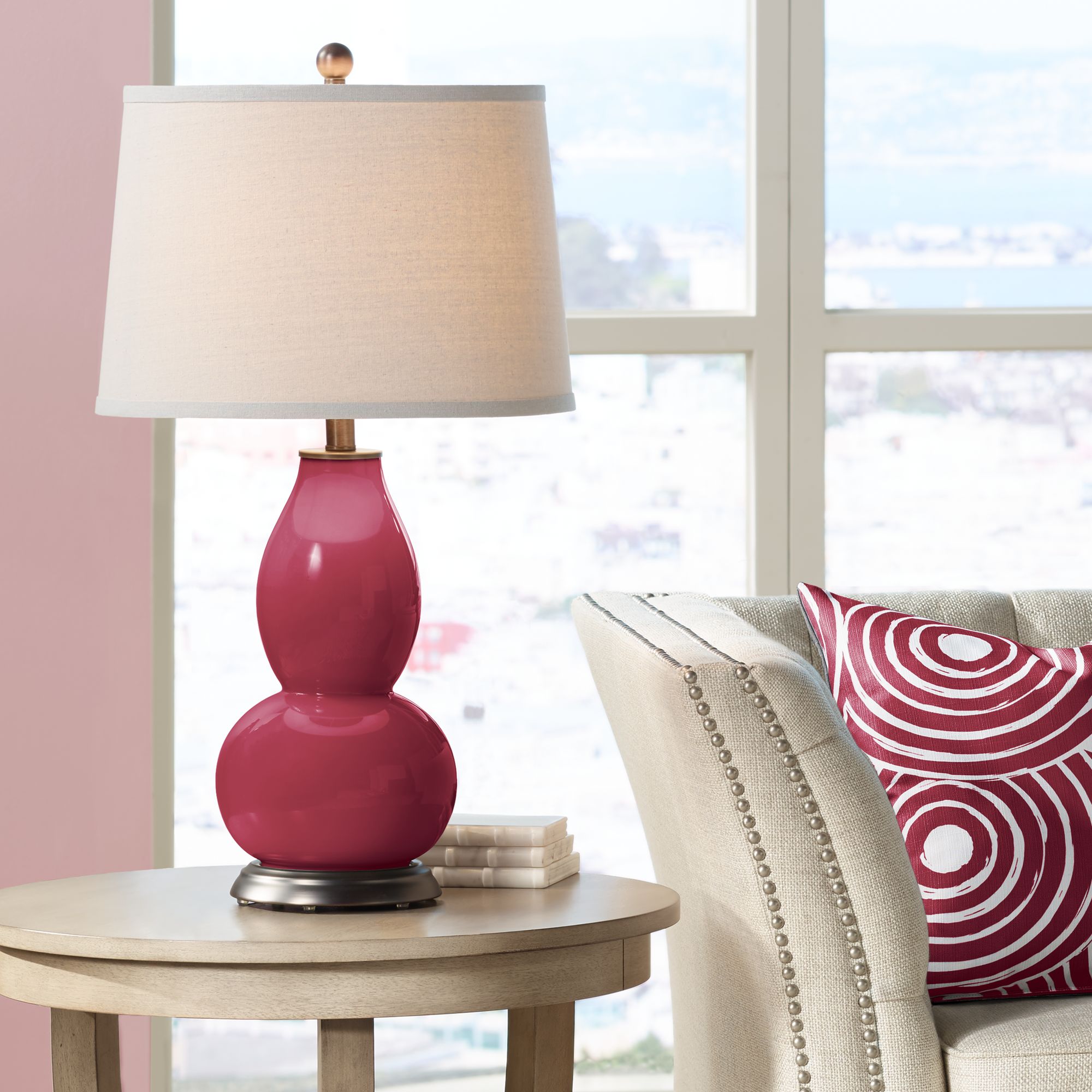 Antique Red Double Gourd Table Lamp - #29W12 | Lamps Plus