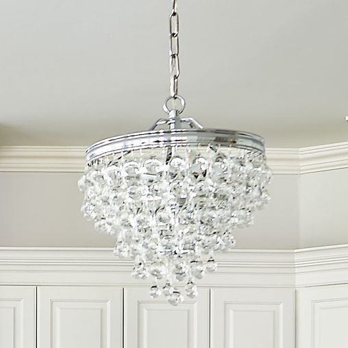 Calypso 12" Wide Crystal and Chrome Chandelier