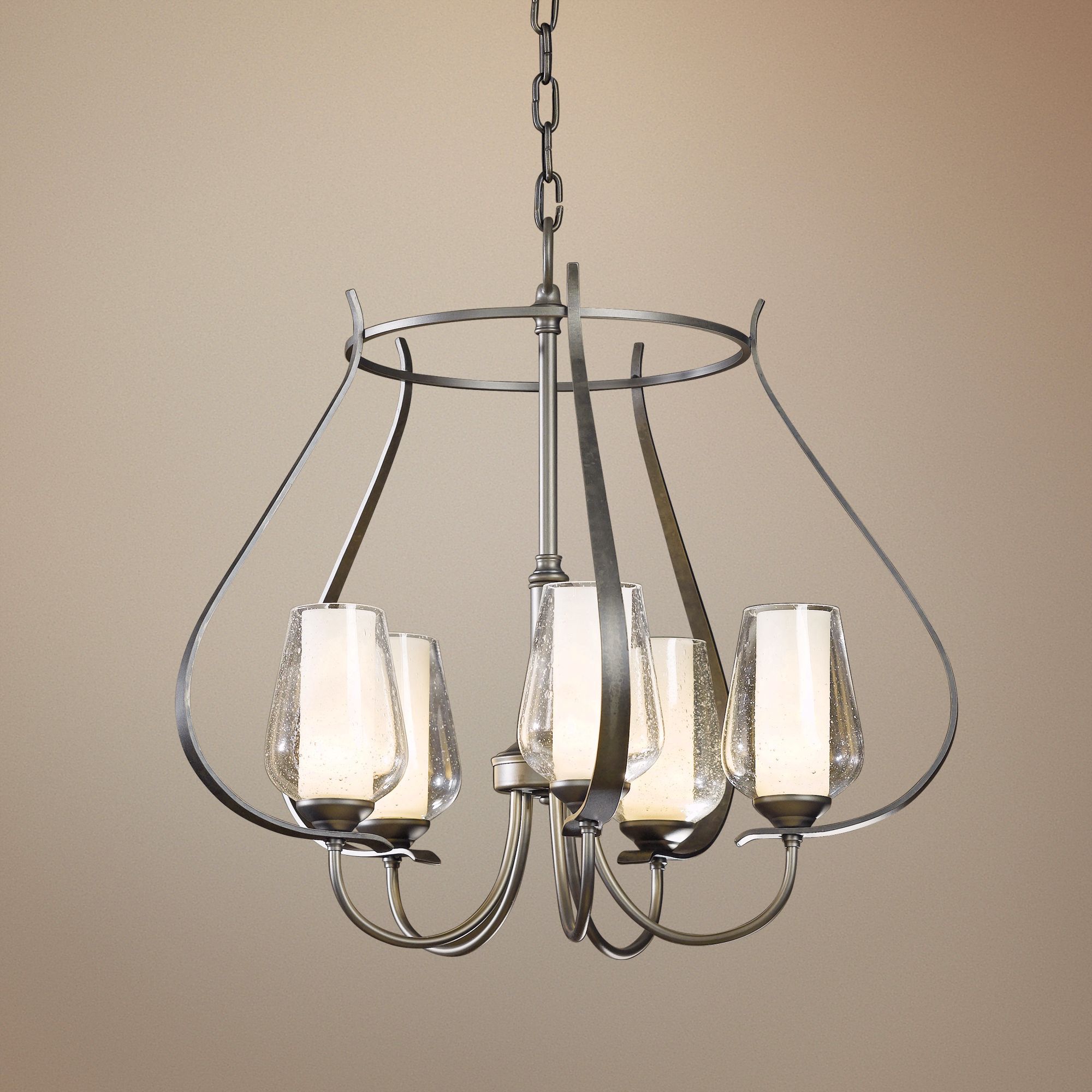Hubbardton Forge Flora 22 1/4" Wide Seeded Glass Chandelier