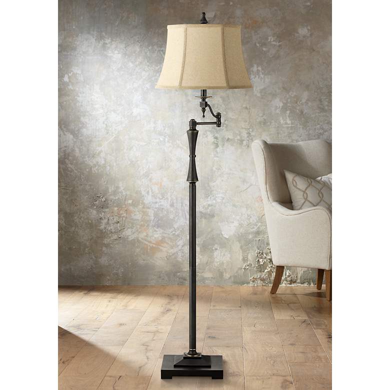 Granville Oil-Rubbed Bronze Swing Arm Floor Lamp